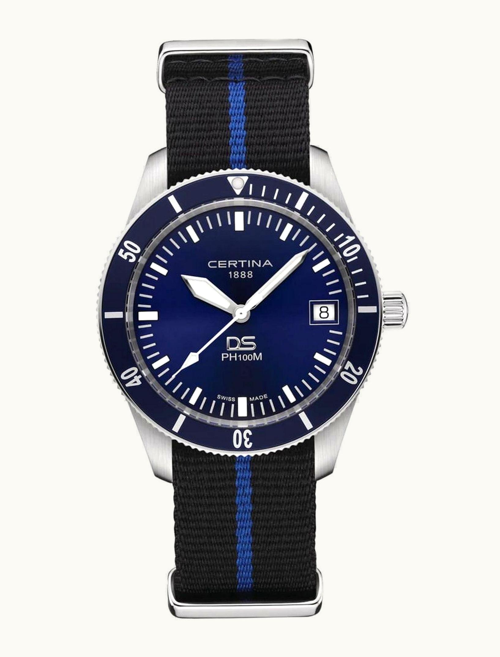 Certina DS PH100M Stainless Steel / Blue / NATO