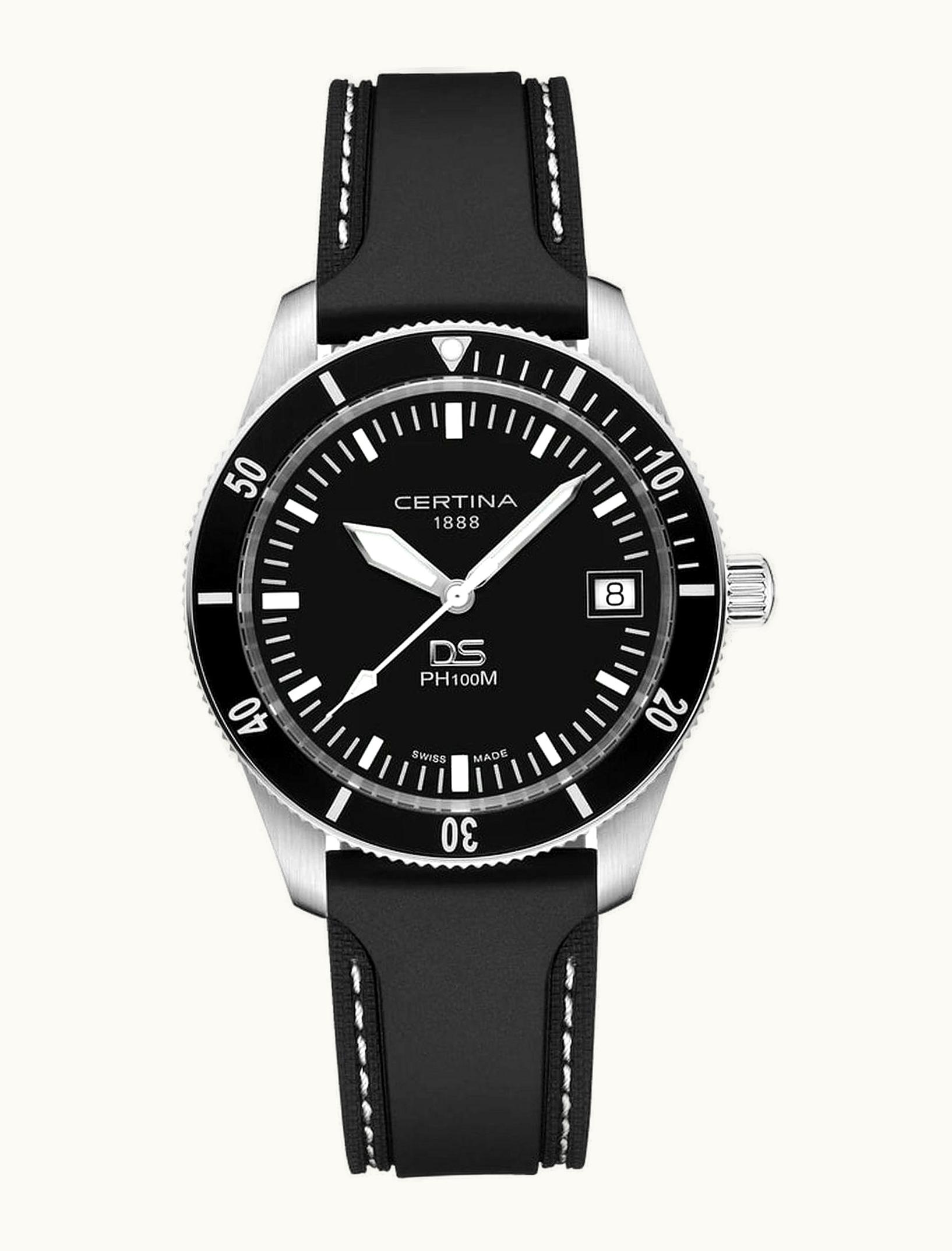 Certina DS PH100M Stainless Steel / Black / Rubber