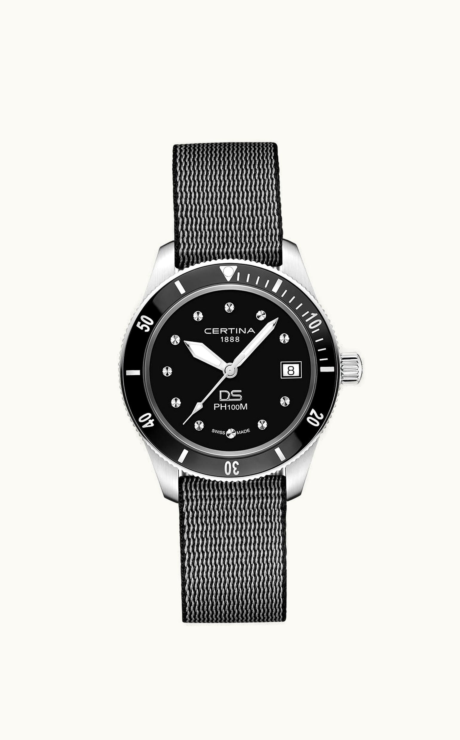 Certina DS PH100M Lady Stainless Steel / Black / NATO