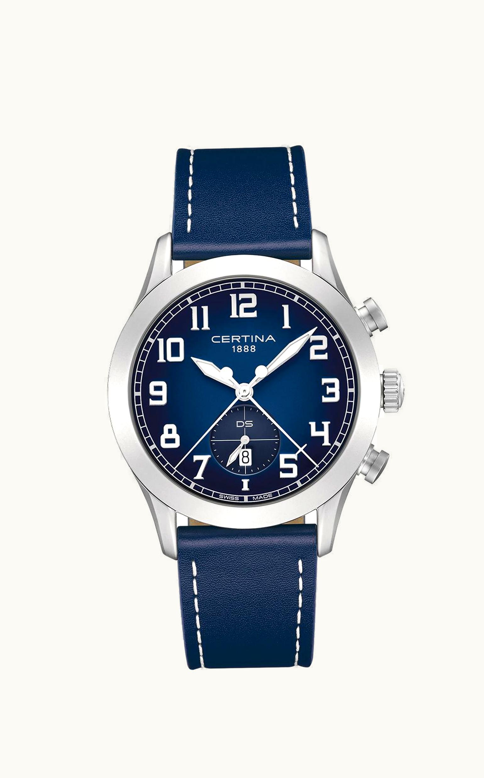 Certina DS Pilot Stainless Steel / Blue