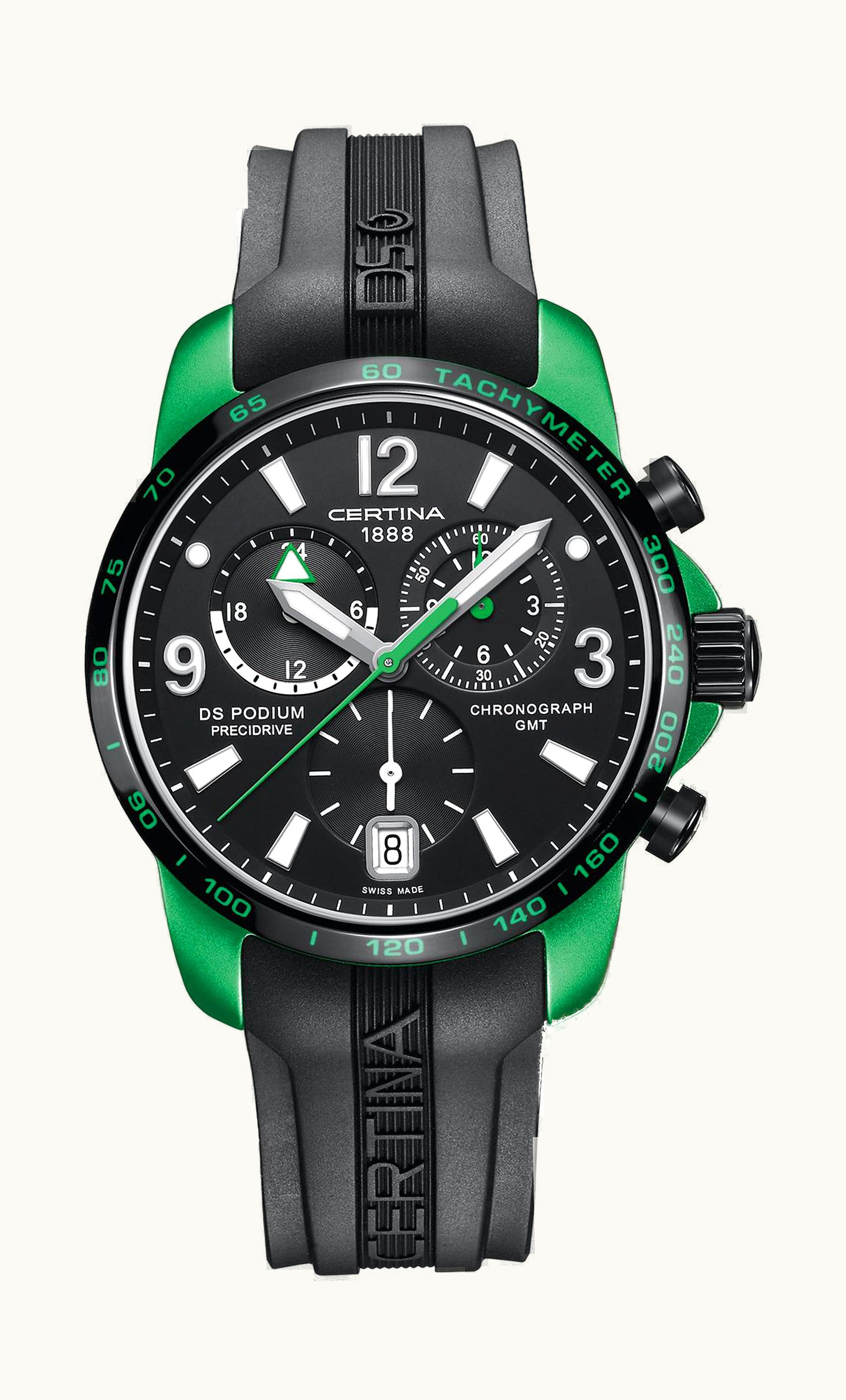Certina DS Podium Big Size Chrono GMT Aluminium Green