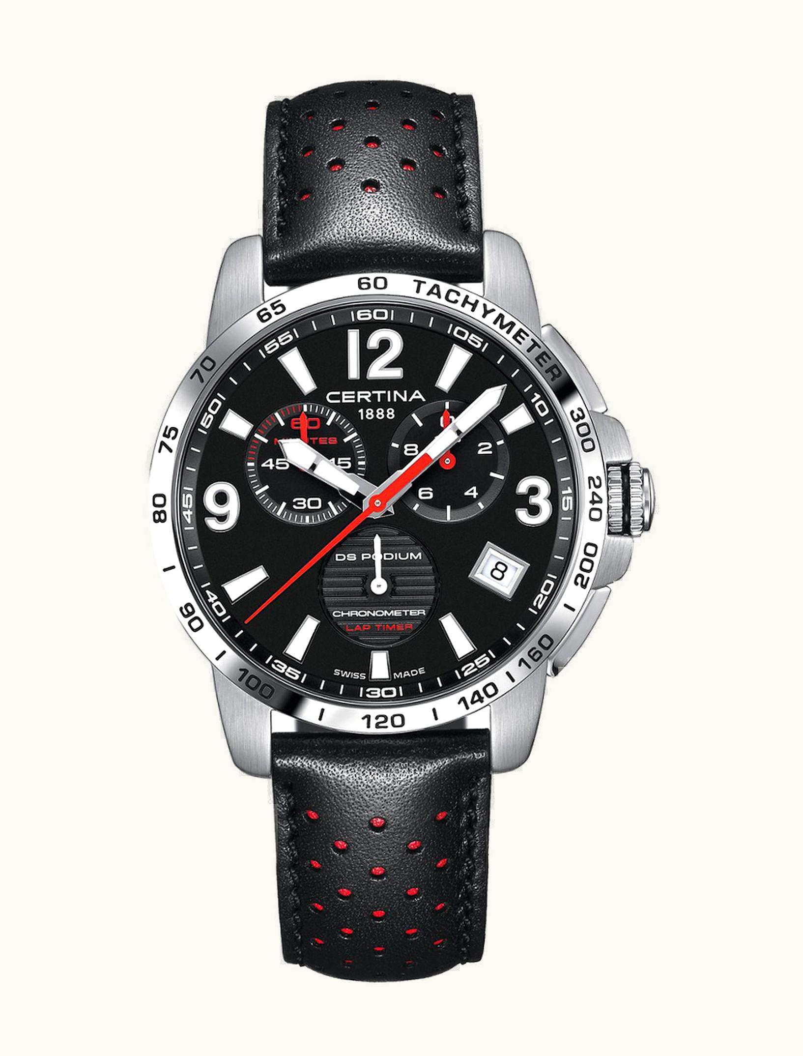 Certina DS Podium Lap Timer Stainless Steel / Black