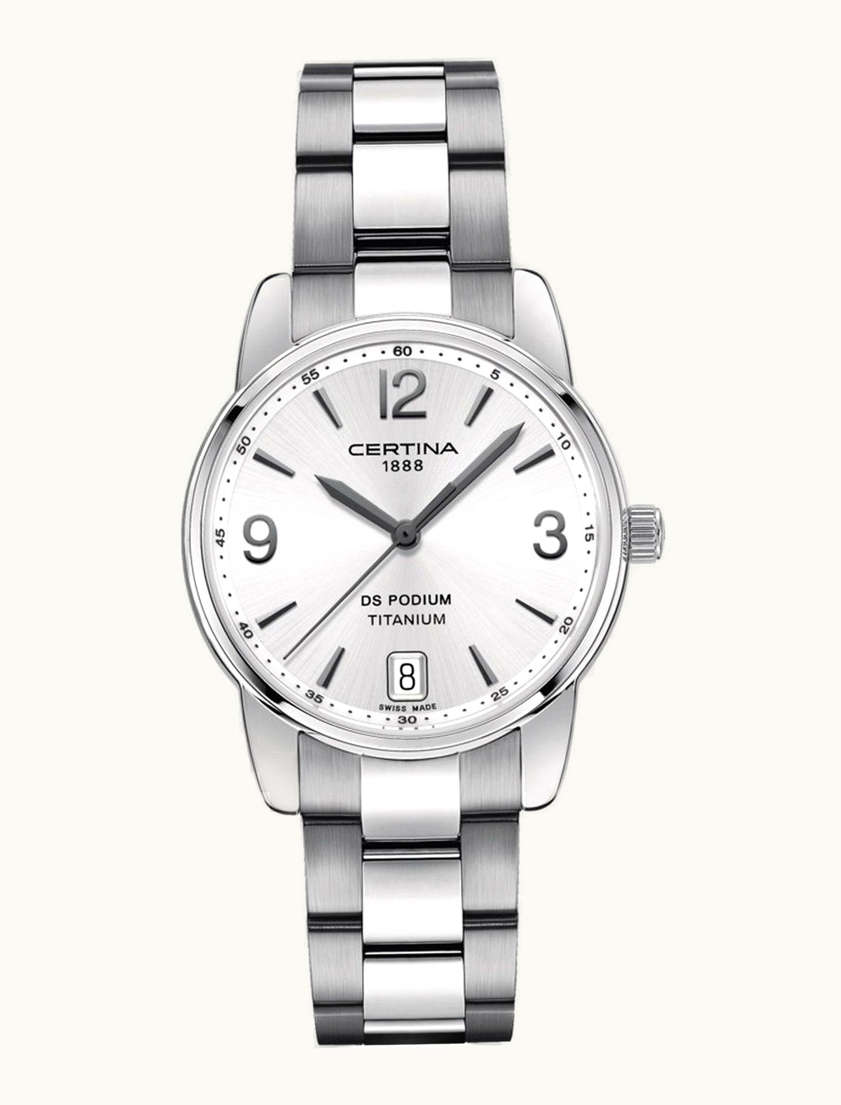 Certina DS Podium 33 Titanium / Silver / Bracelet