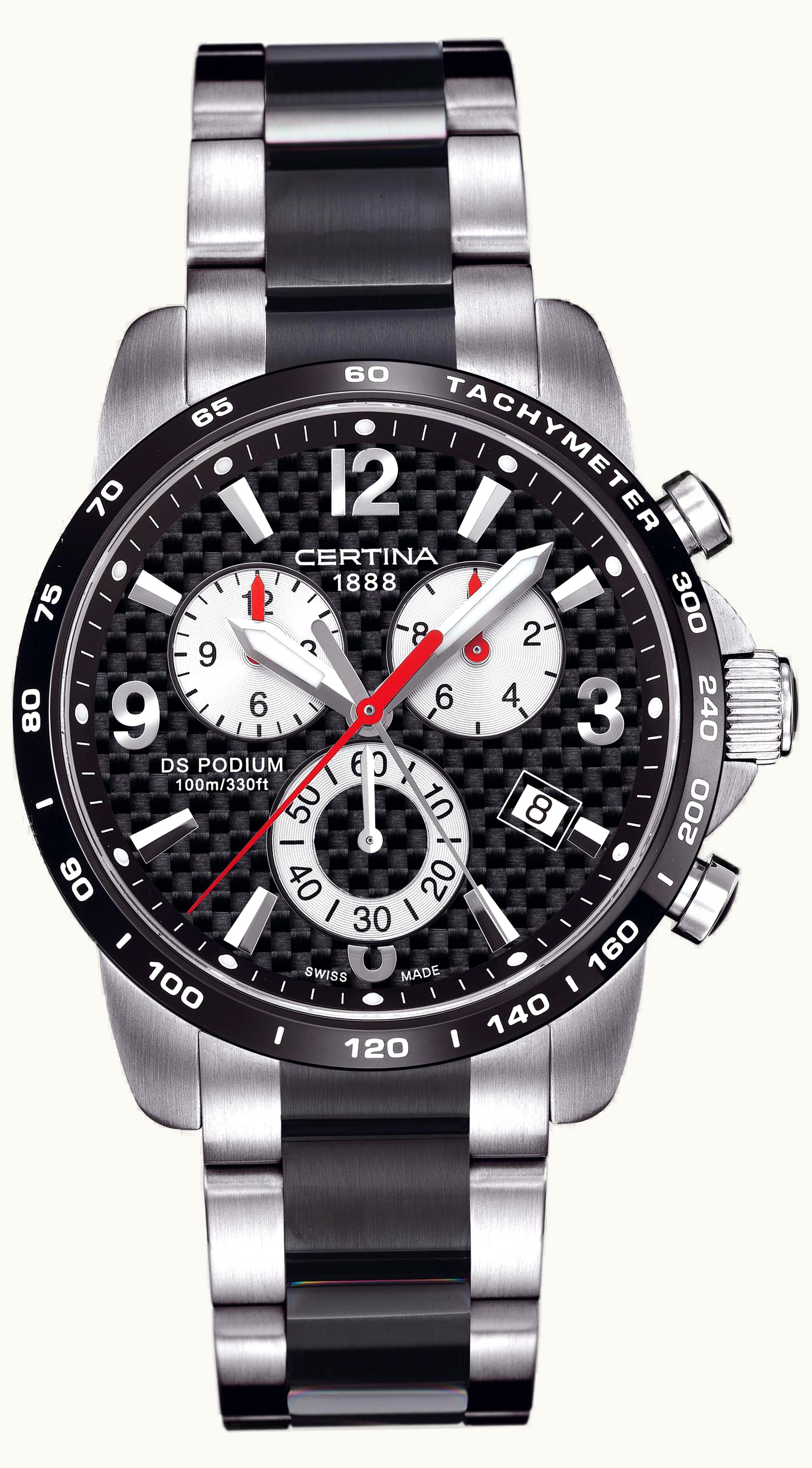 Certina DS Podium Big Size Chrono PVD Carbon