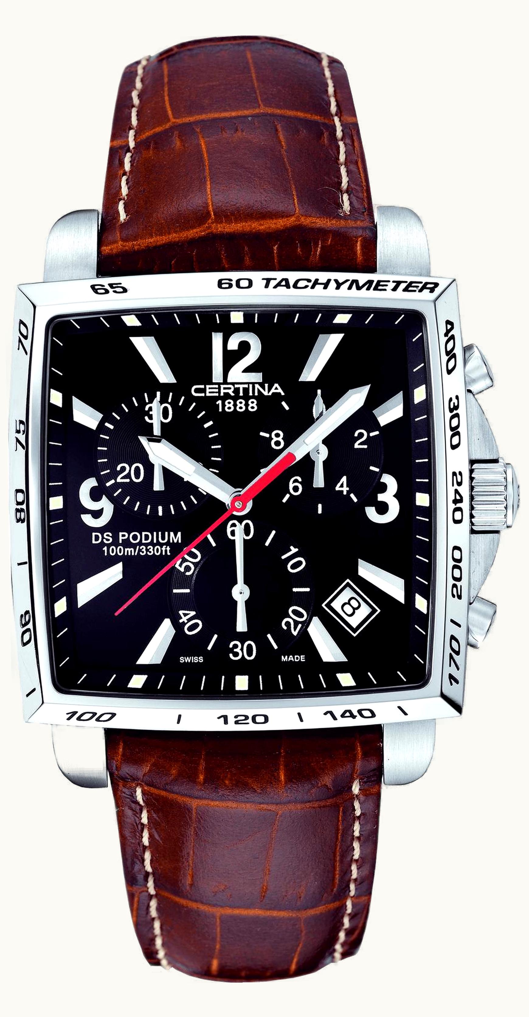 Certina DS Podium Square Chronograph Black