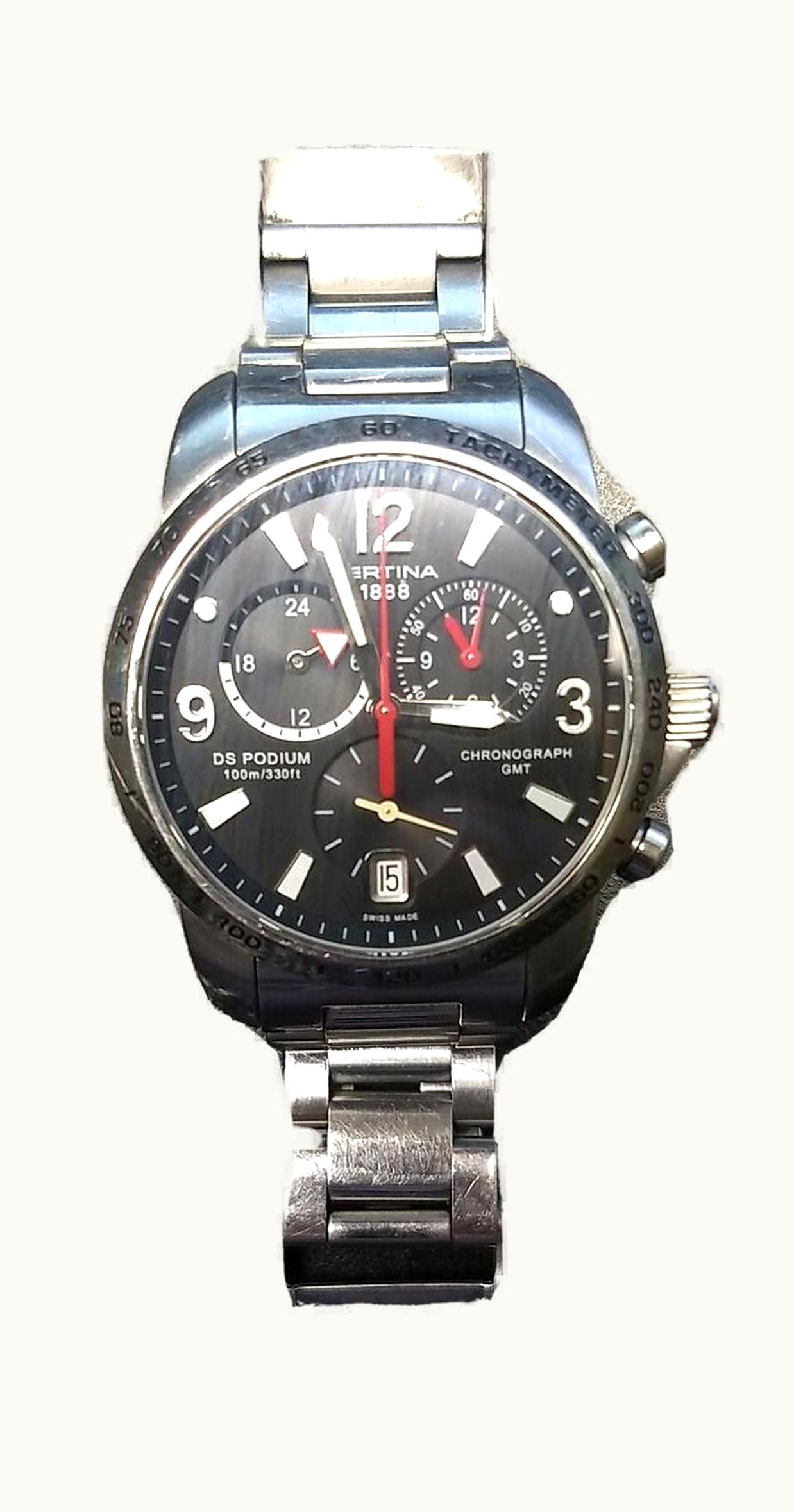 Certina DS Podium Big Size Chrono GMT Aluminium Black