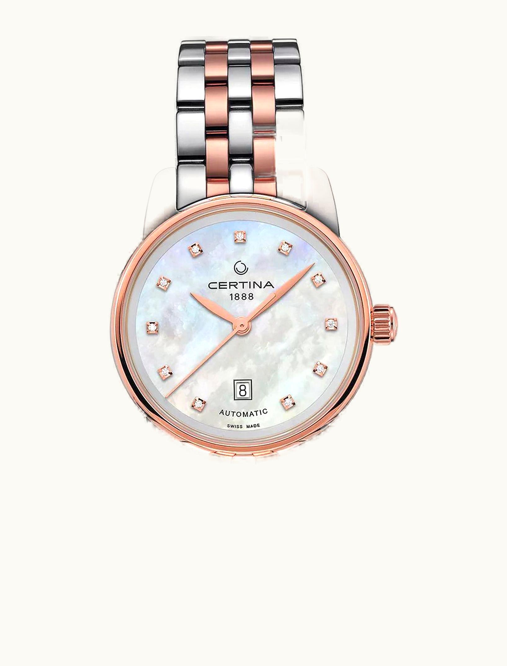 Certina DS Podium Automatic 29 Stainless Steel / Rose Gold PVD / MOP / Bracelet