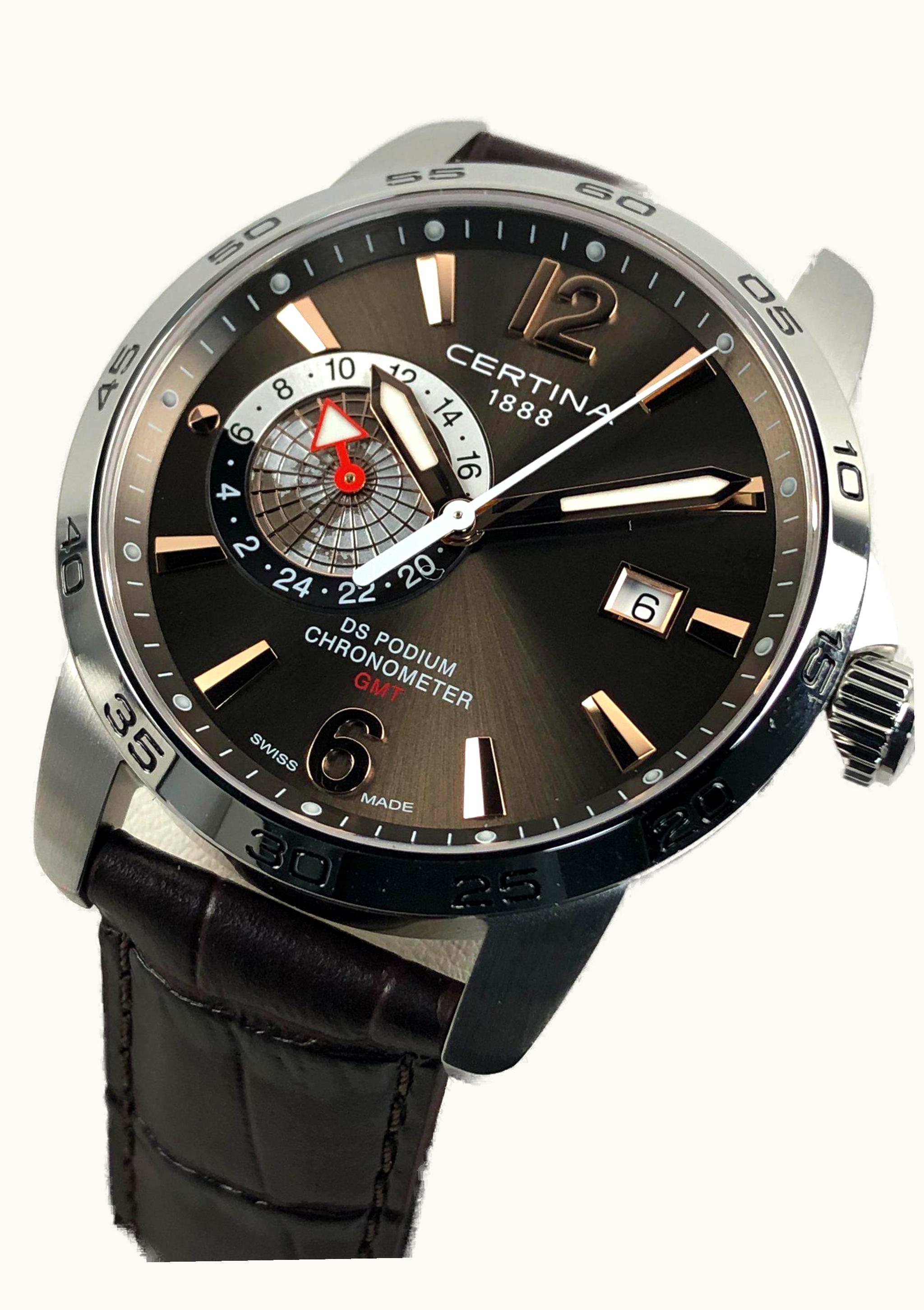 Certina DS Podium GMT Stainless Steel / Silver