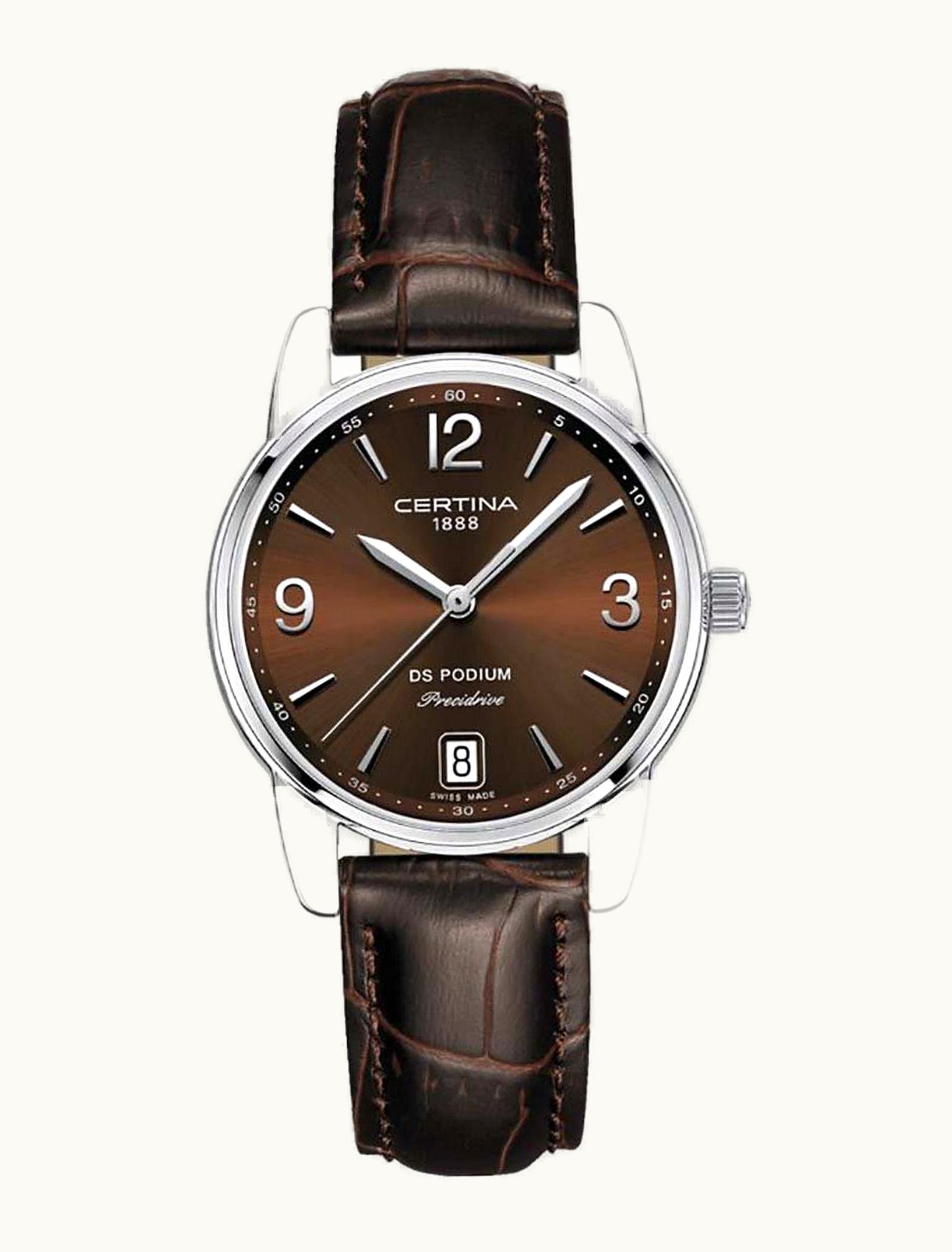 Certina DS Podium 33 Stainless Steel / Brown / Strap