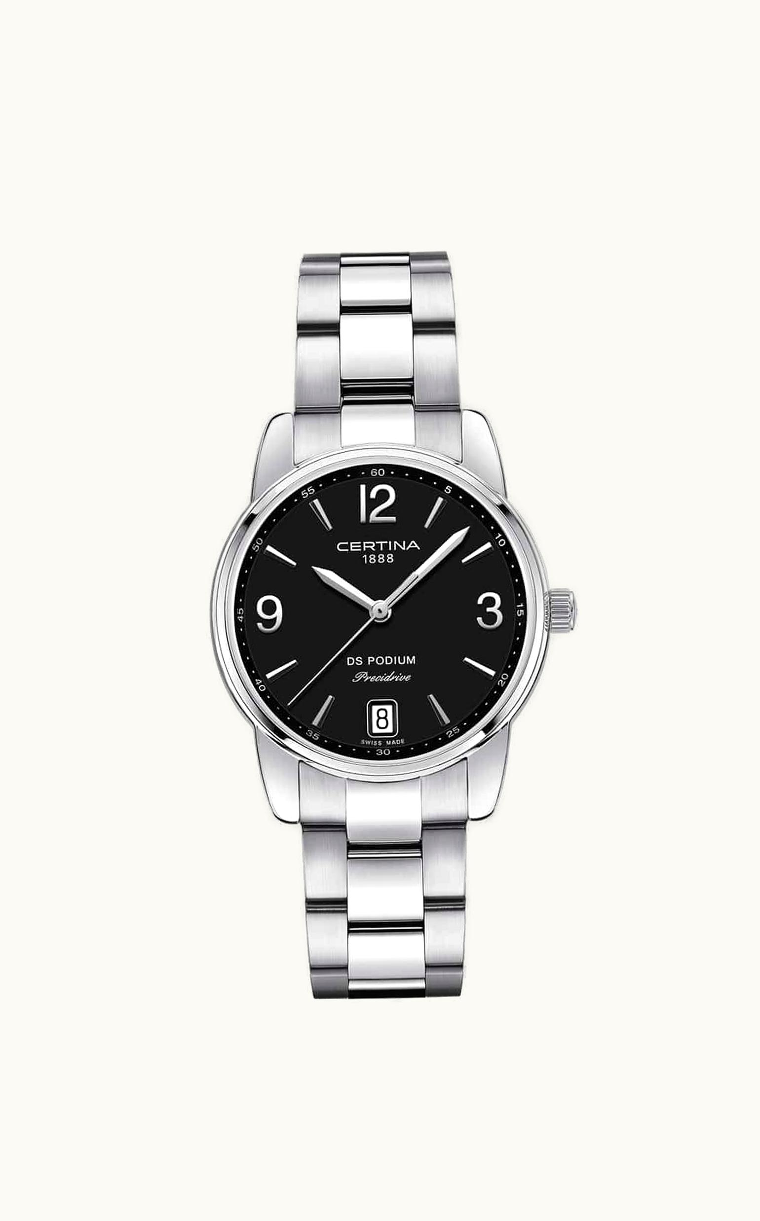 Certina DS Podium 33 Stainless Steel / Black / Bracelet