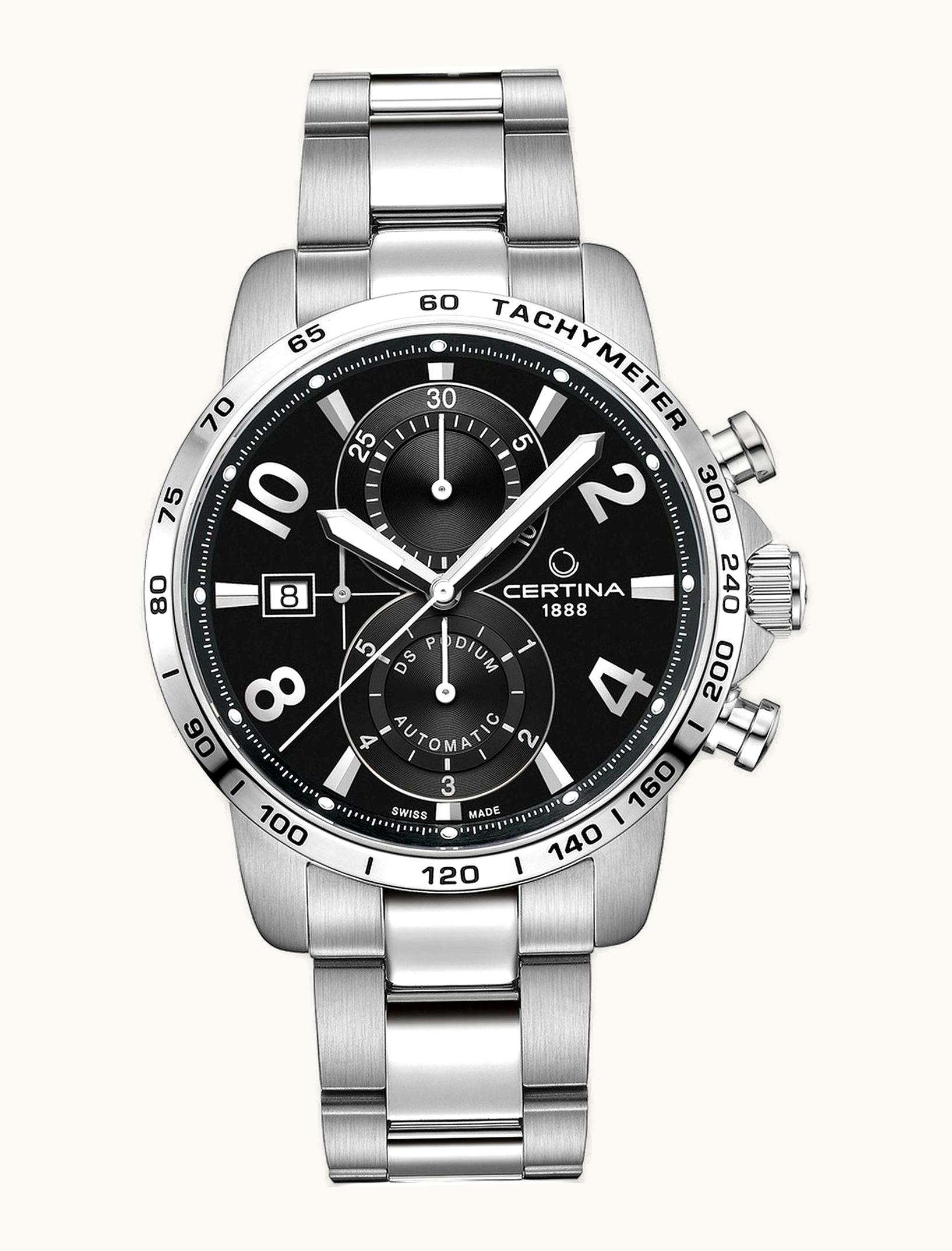 Certina DS Podium Chronograph Automatic Stainless Steel / Black / Bracelet