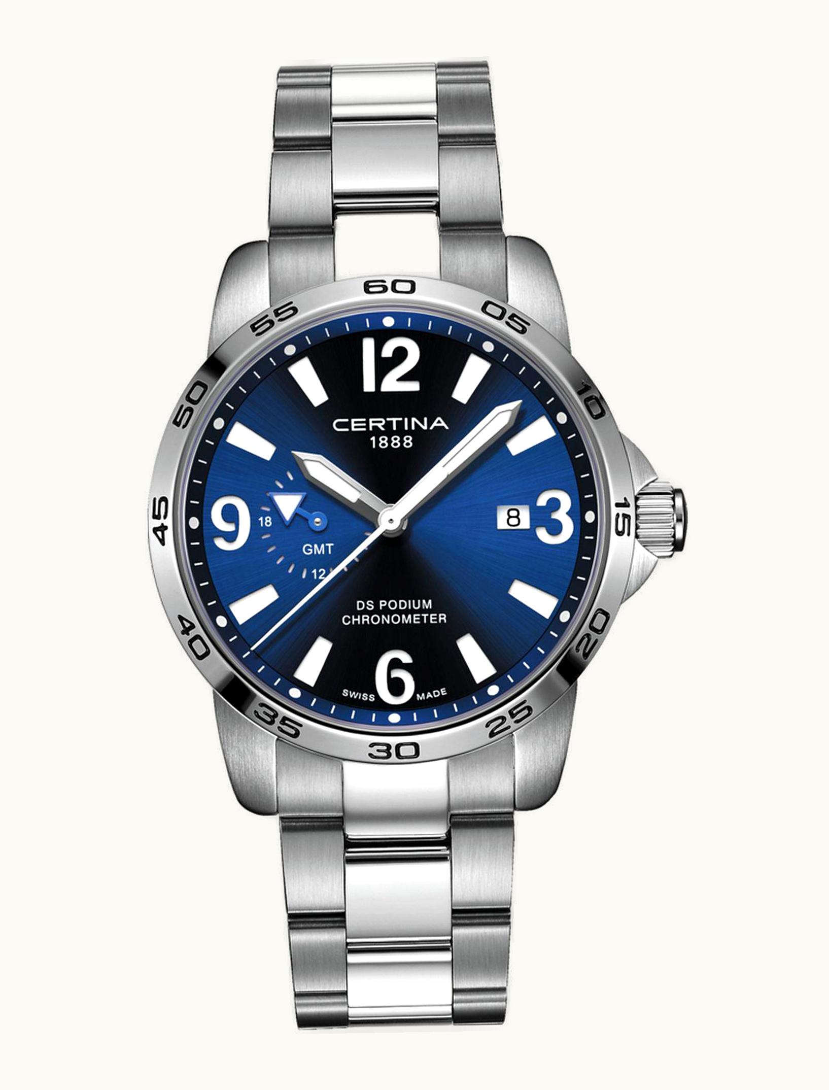Certina DS Podium GMT Stainless Steel / Blue / Bracelet