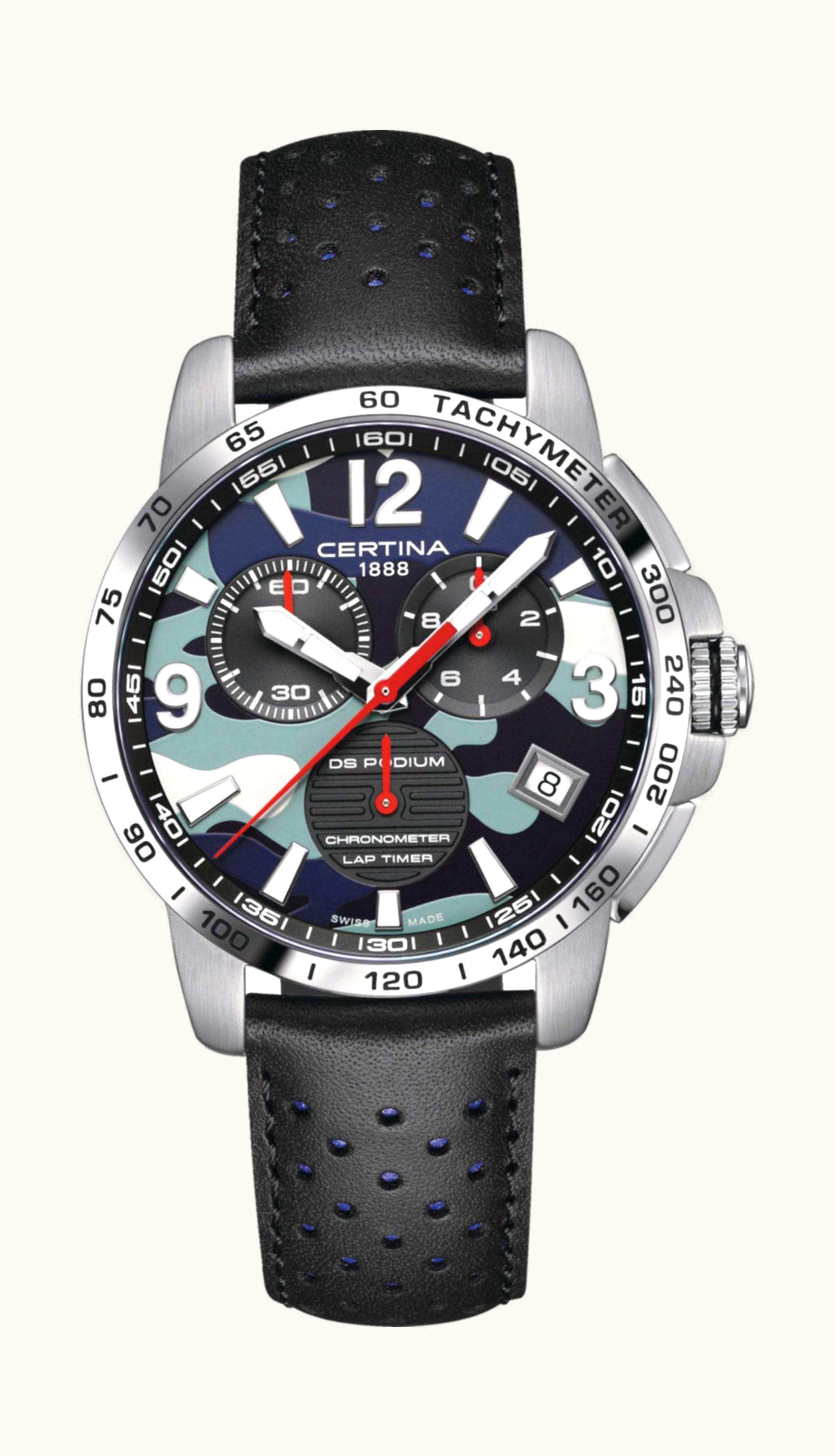 Certina DS Podium Lap Timer Stainless Steel /  Monster Energy Yamaha Factory MXGP