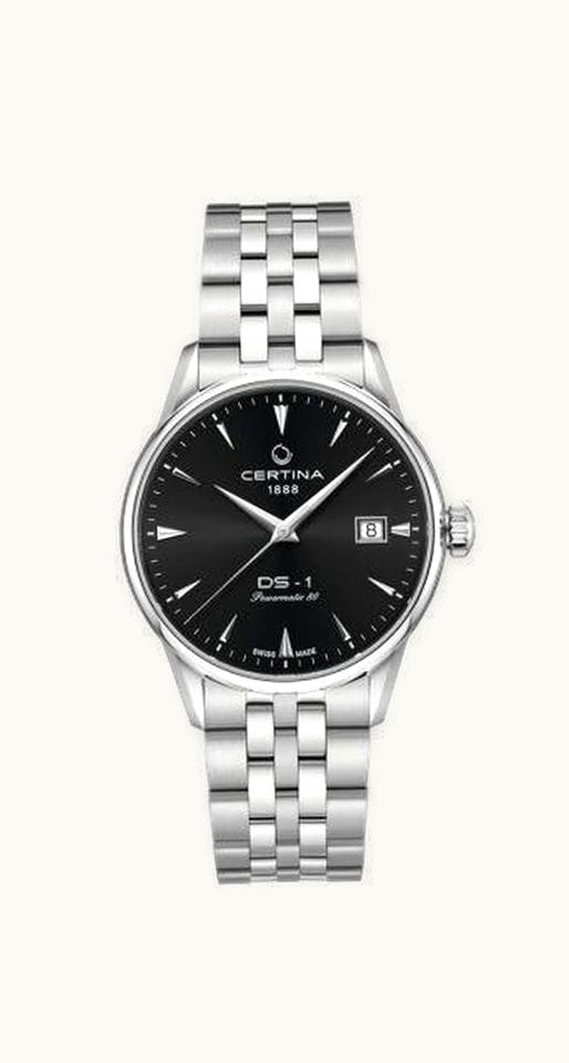 Certina DS-1 Powermatic 80 38 Stainless Steel / Black / Bracelet