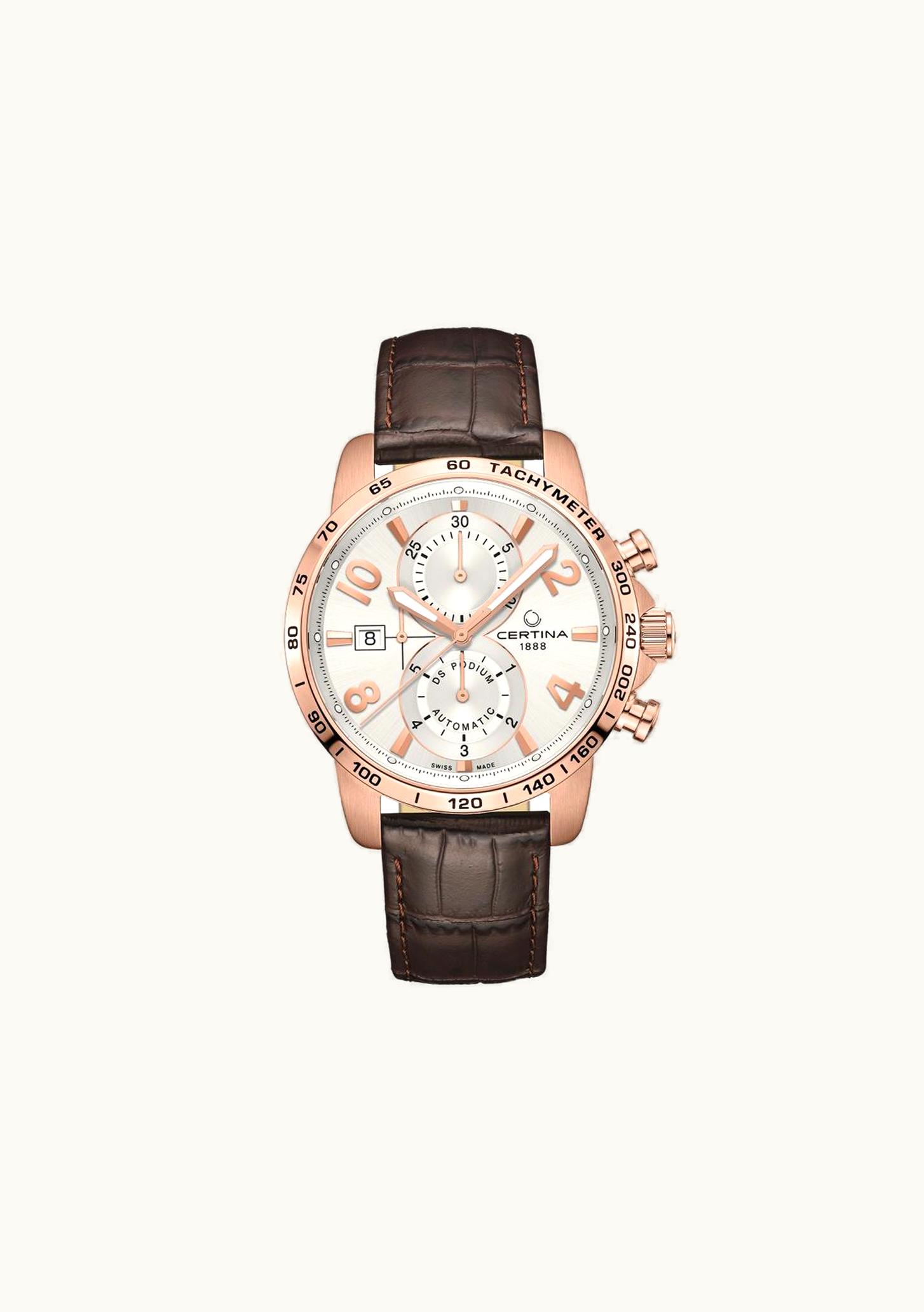 Certina DS-1 Powermatic 80 40 Stainless Steel / Rose Gold PVD / Silver / Bracelet