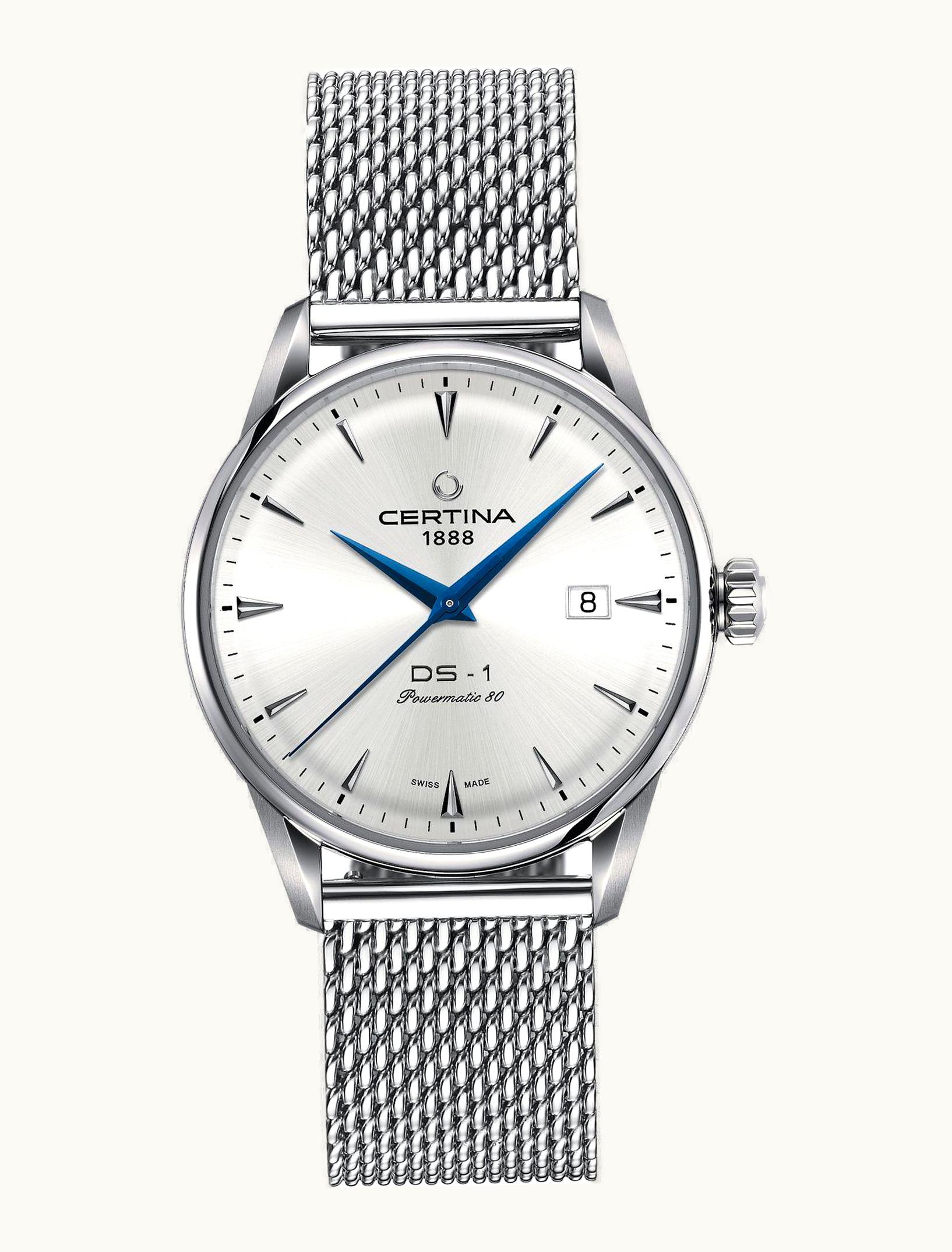 Certina DS-1 Powermatic 80 40 Stainless Steel / Silver / Milanese