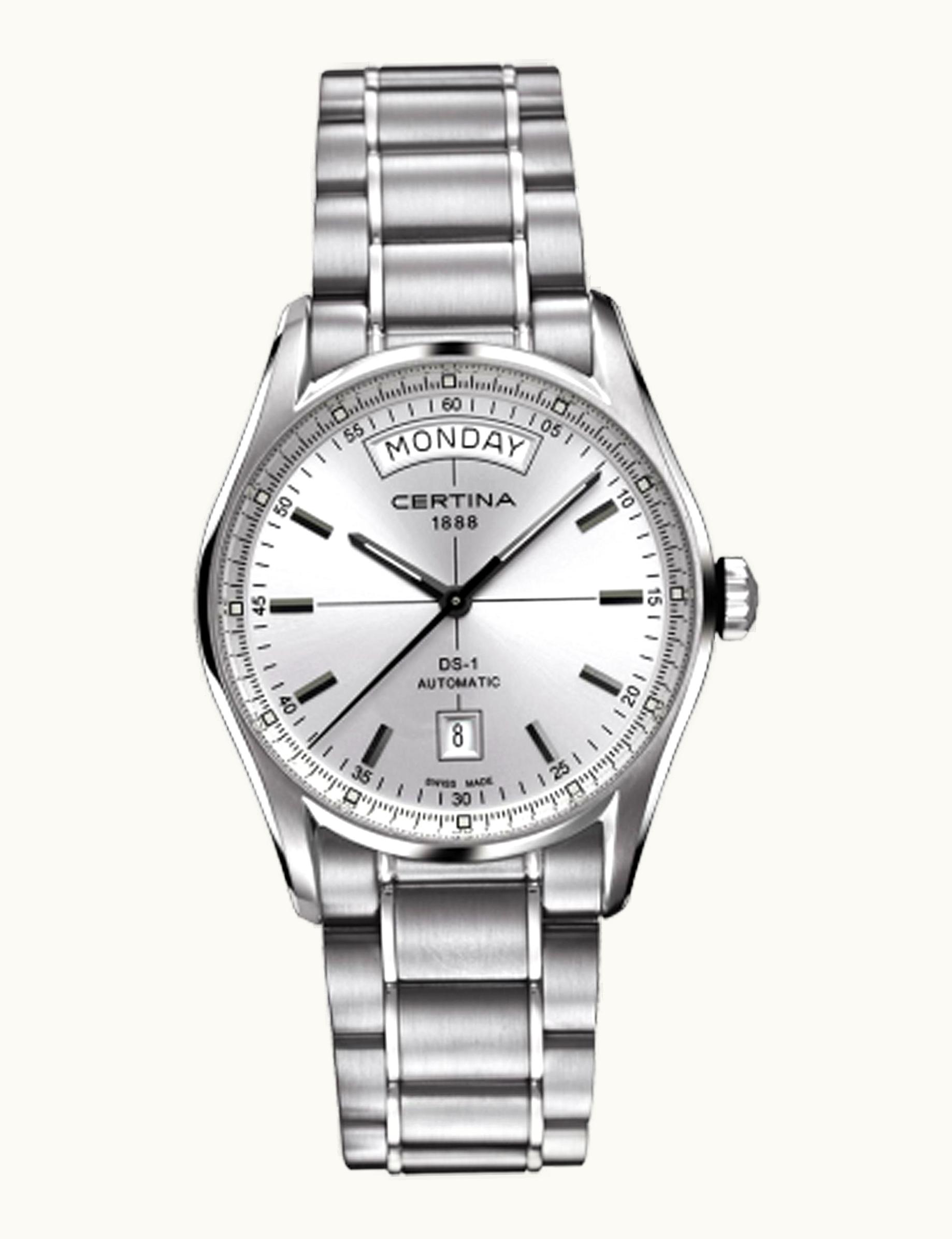 Certina DS-1 Day-Date Stainless Steel / Silver / Bracelet