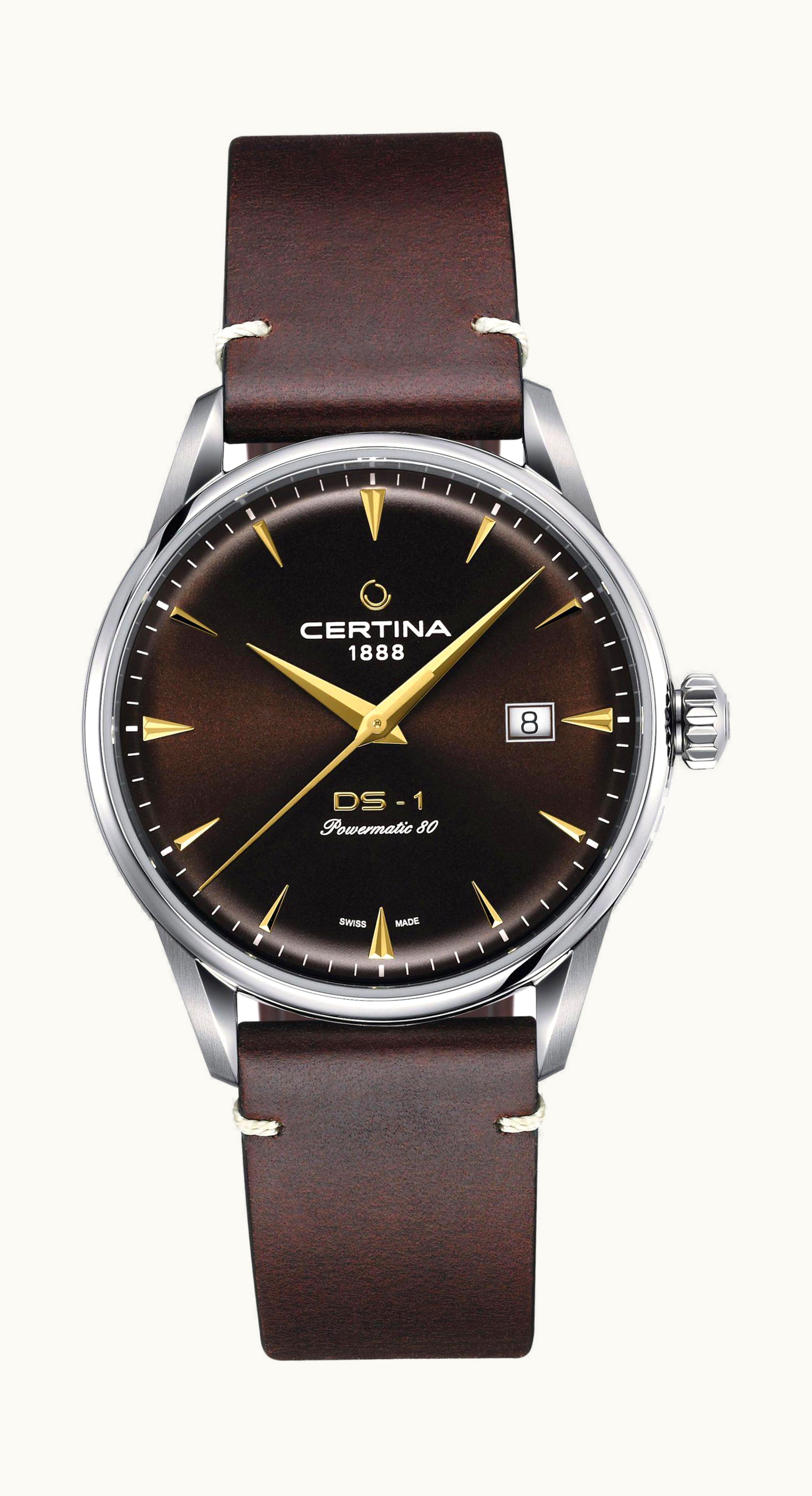Certina DS-1 Powermatic 80 40 Stainless Steel / Brown