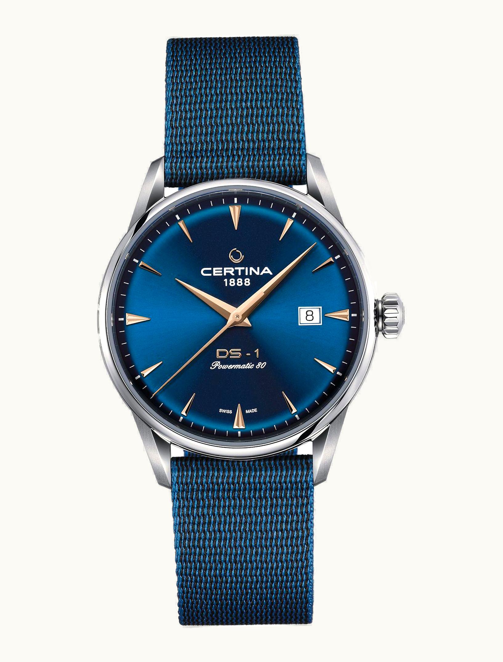 Certina DS-1 Powermatic 80 40 Stainless Steel / Blue / Tide Ocean