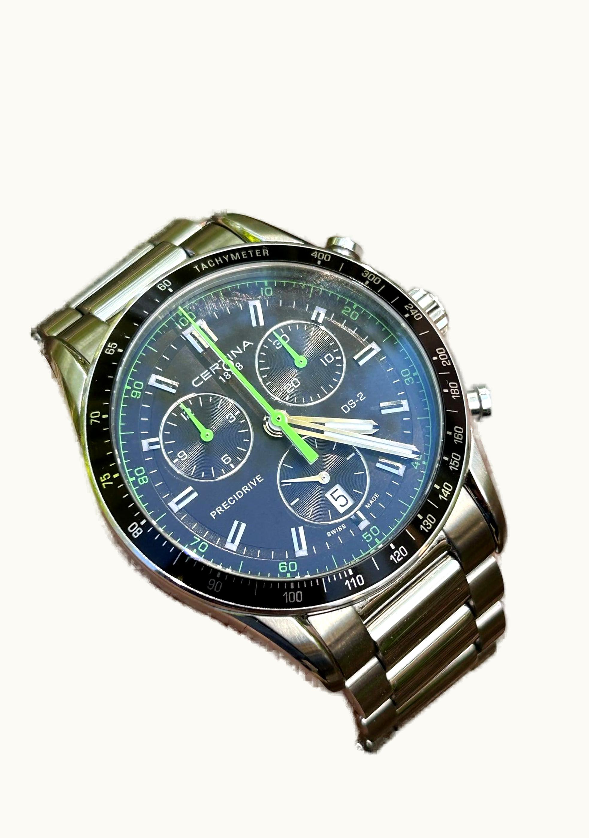 Certina DS 2 Chrono 1/100 Sec PreciDrive Green