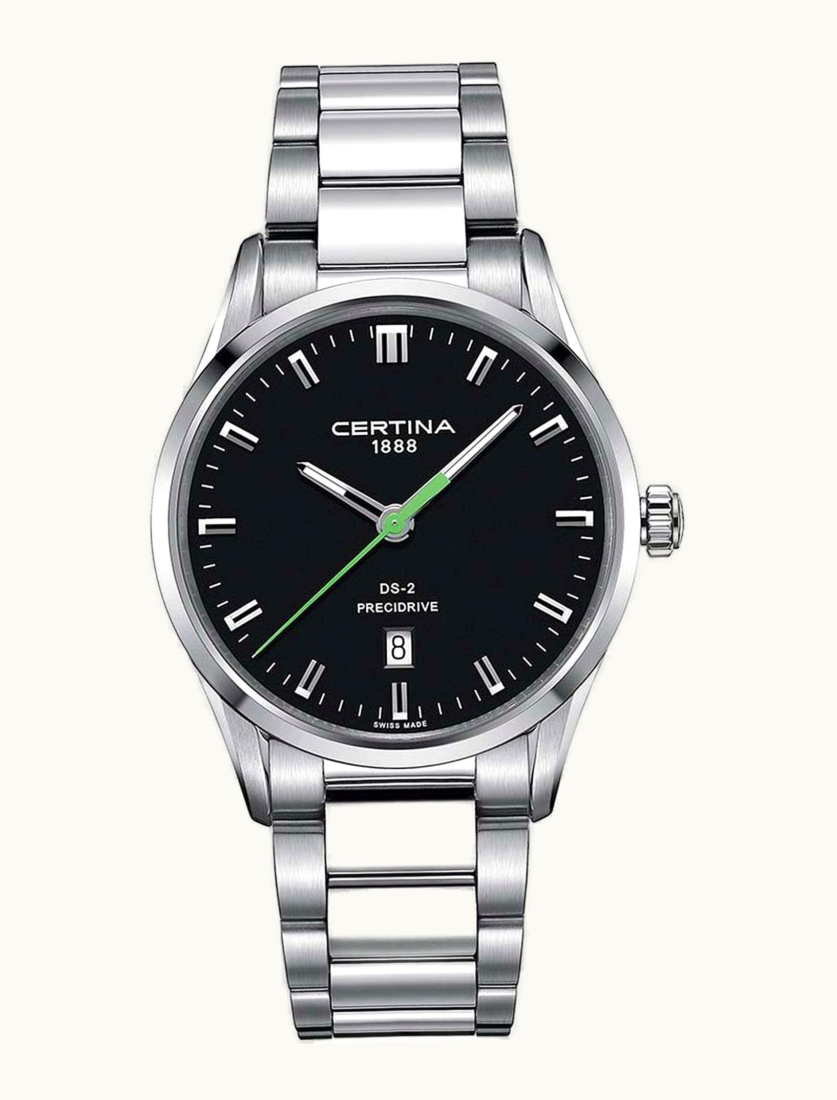 Certina DS-2 Quartz Stainless Steel / Black / BRacelet