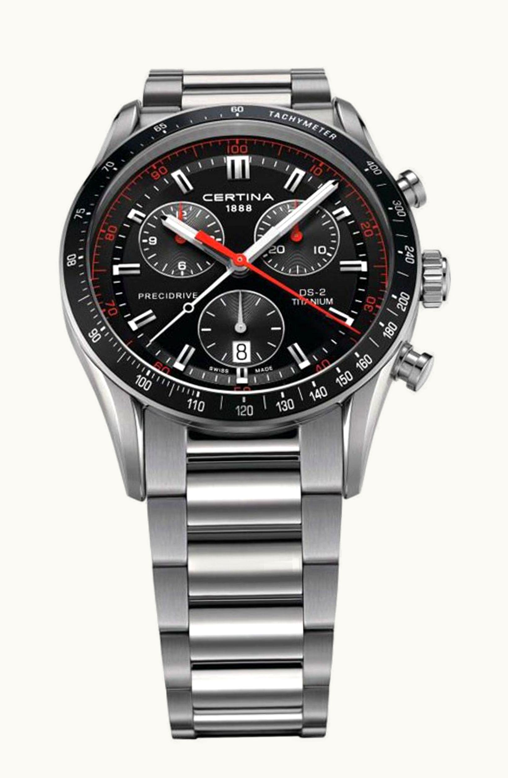 Certina DS-2 Chronograph Stainless Steel / Black / Bracelet