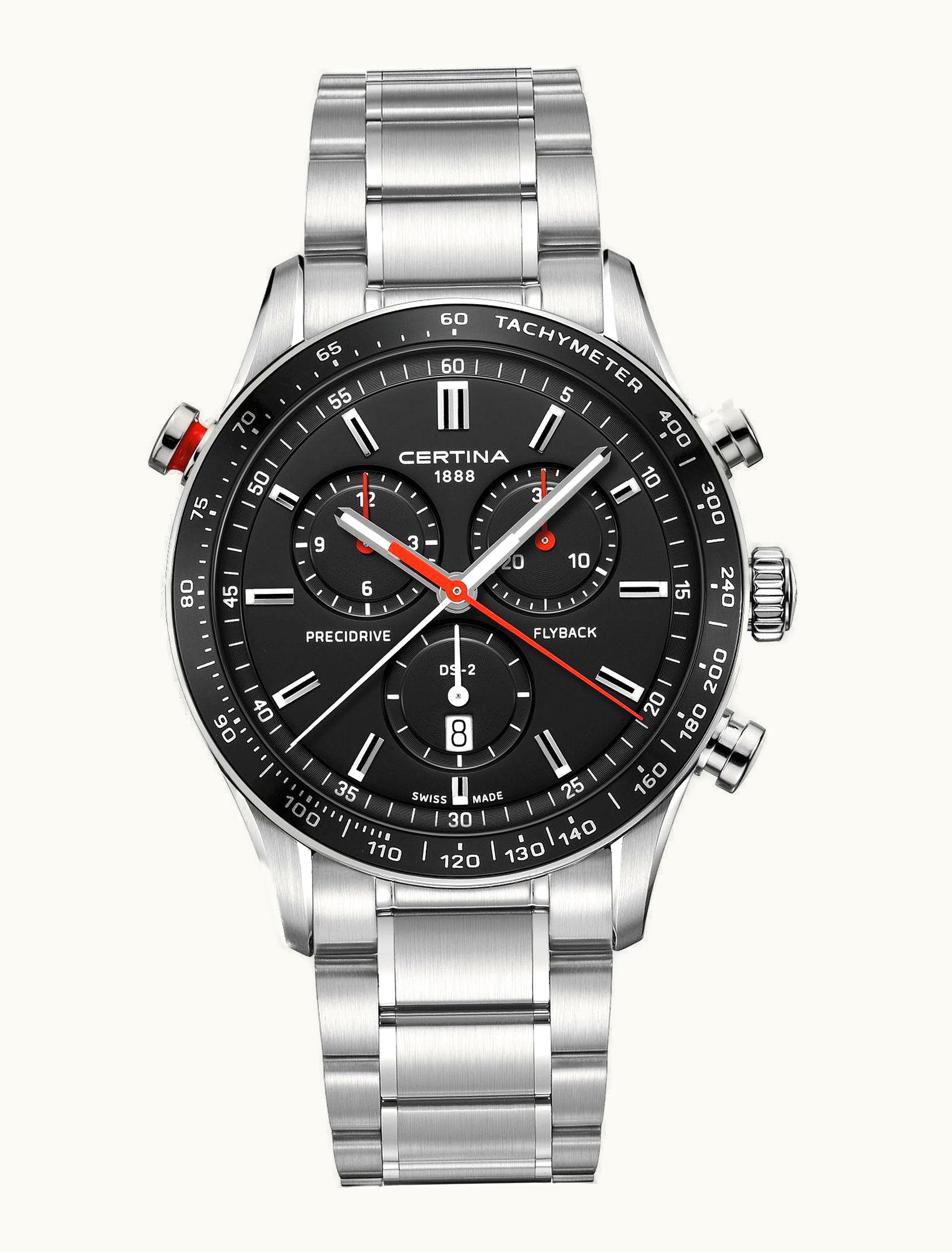 Certina DS-2 Chronograph Flyback Stainless Steel / Black / Bracelet