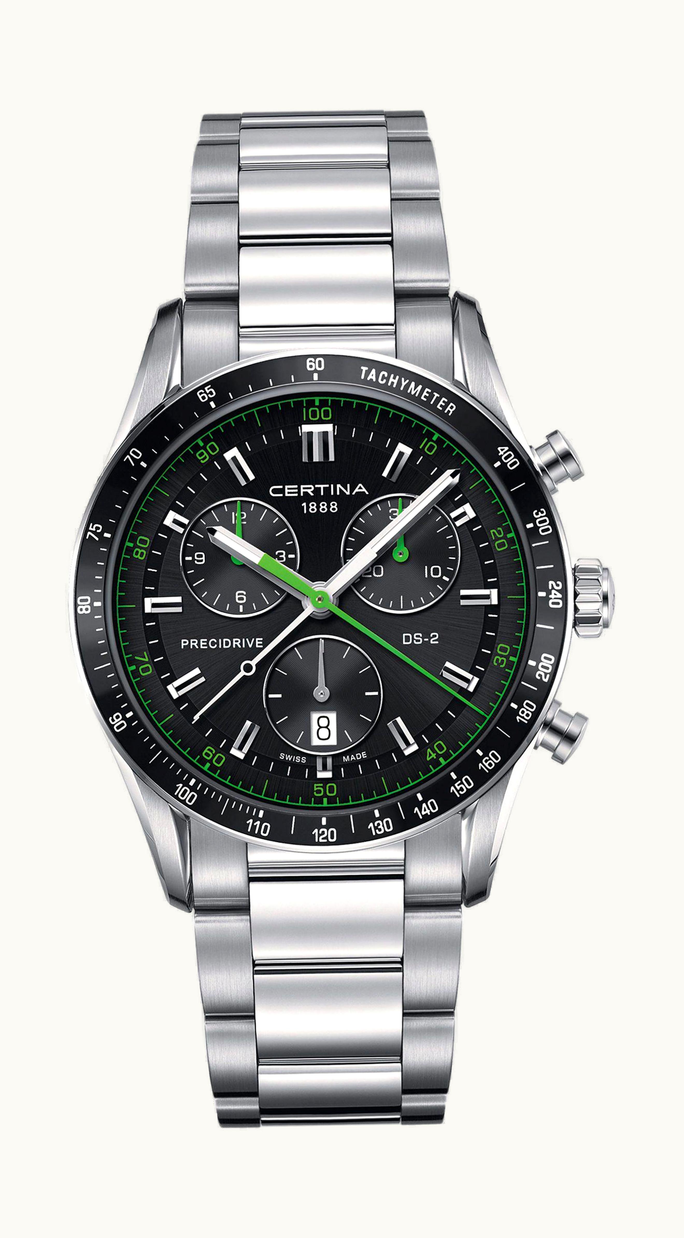 Certina DS-2 Chronograph Stainless Steel / Black / Bracelet