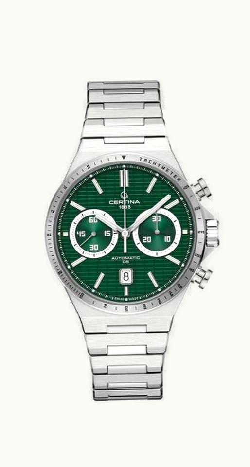 Certina DS-7 Chrono Auto Stainless Steel / Green / Bracelet