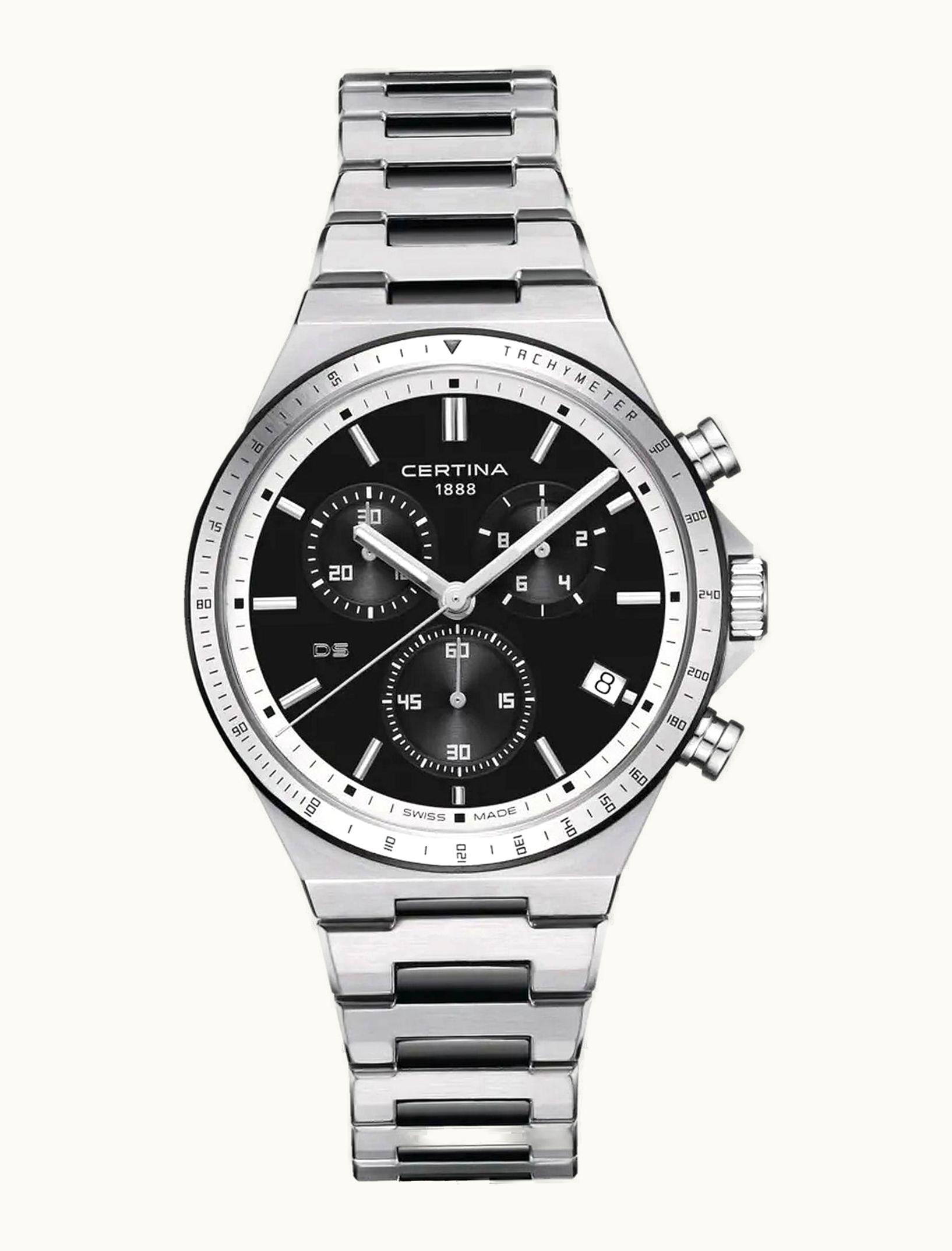 Certina DS-7 Chronograph Stainless Steel / Black / Bracelet