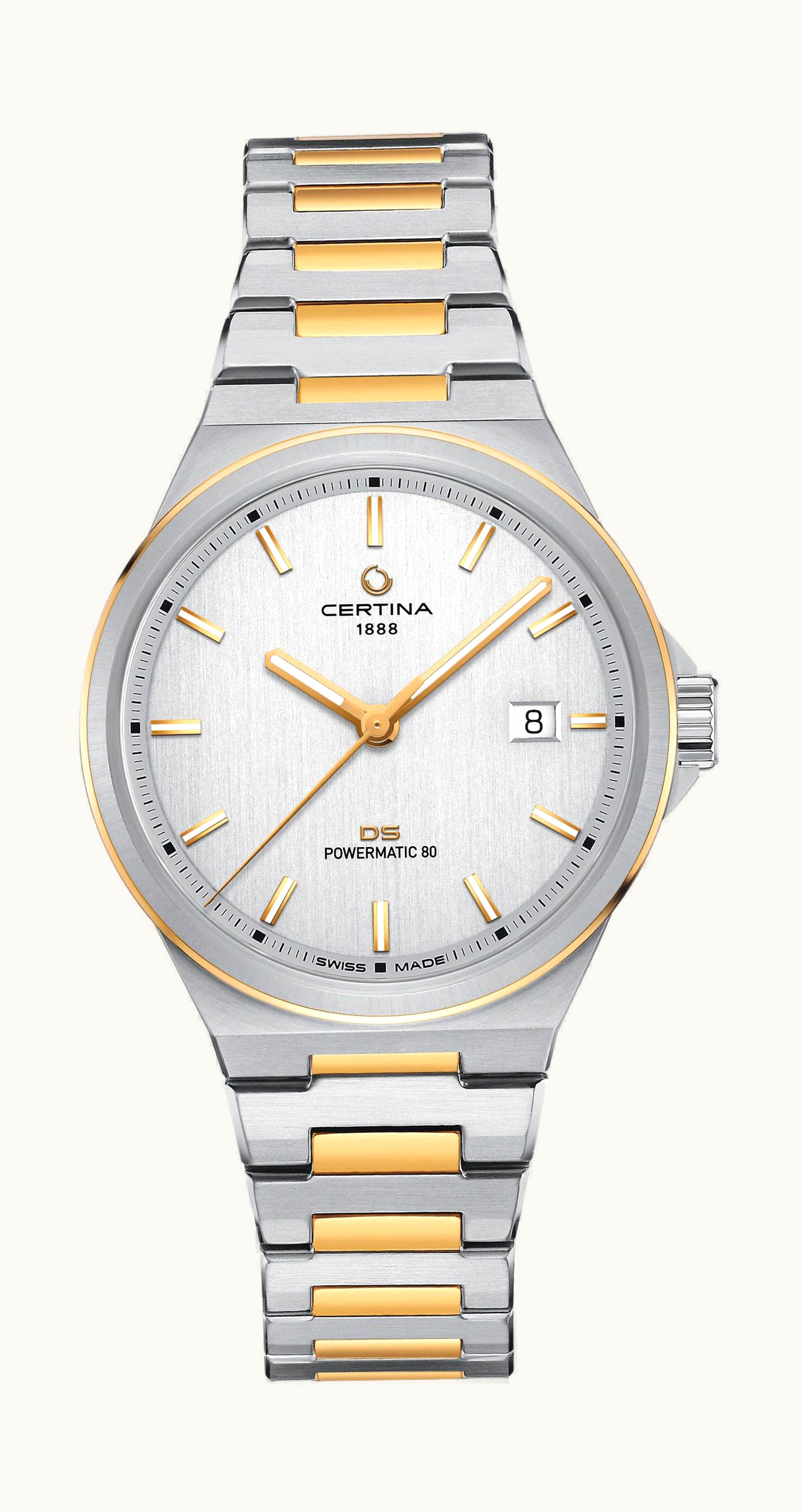 Certina DS-7 Powermatic 80 Stainless Steel - Yellow Gold / Silver / Bracelet