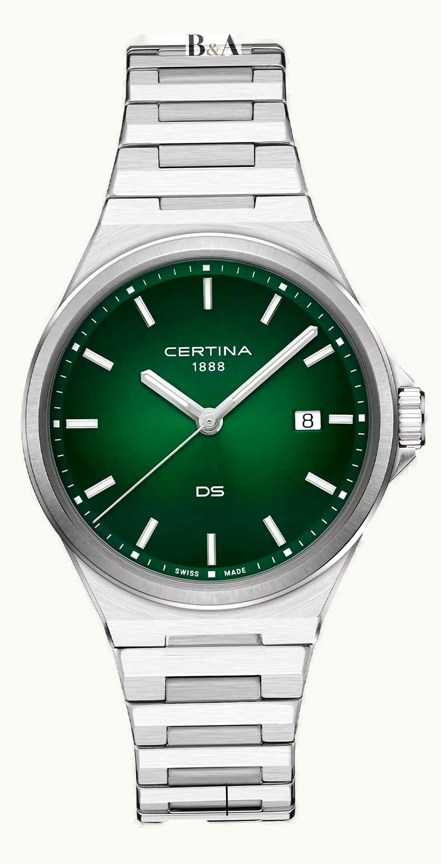 Certina DS-7 Quartz Stainless Steel / Green/ Bracelet