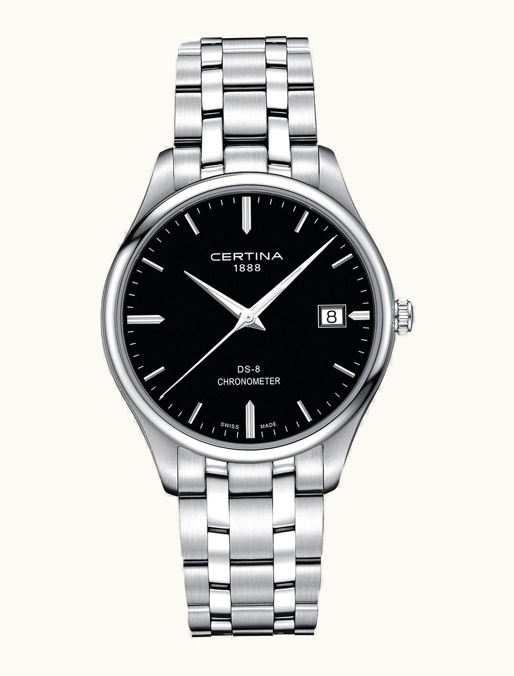 Certina DS-8 Chronometer Stainless Steel / Black / Bracelet