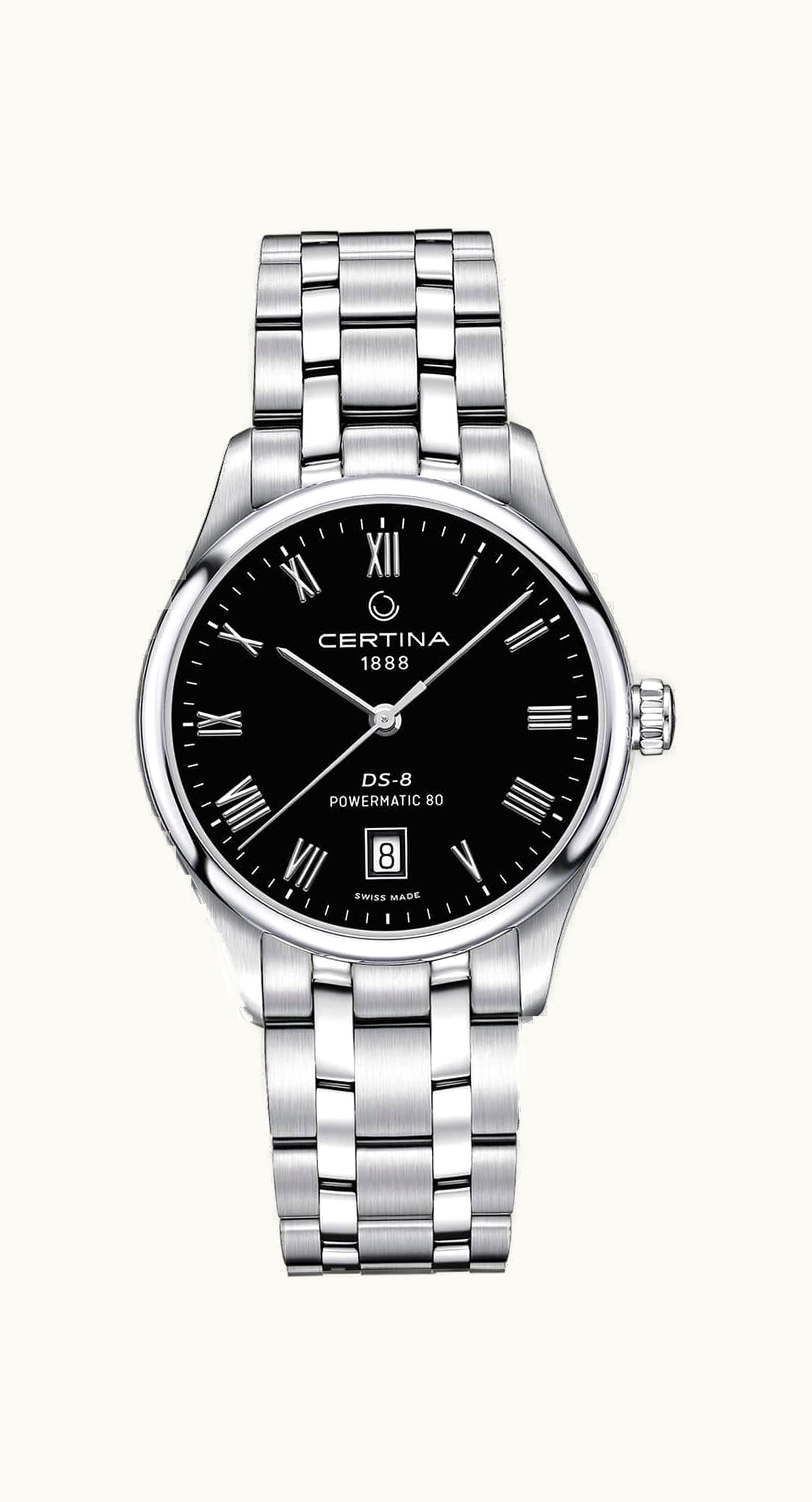 Certina DS-8 Powermatic Stainless Steel / Black / Bracelet