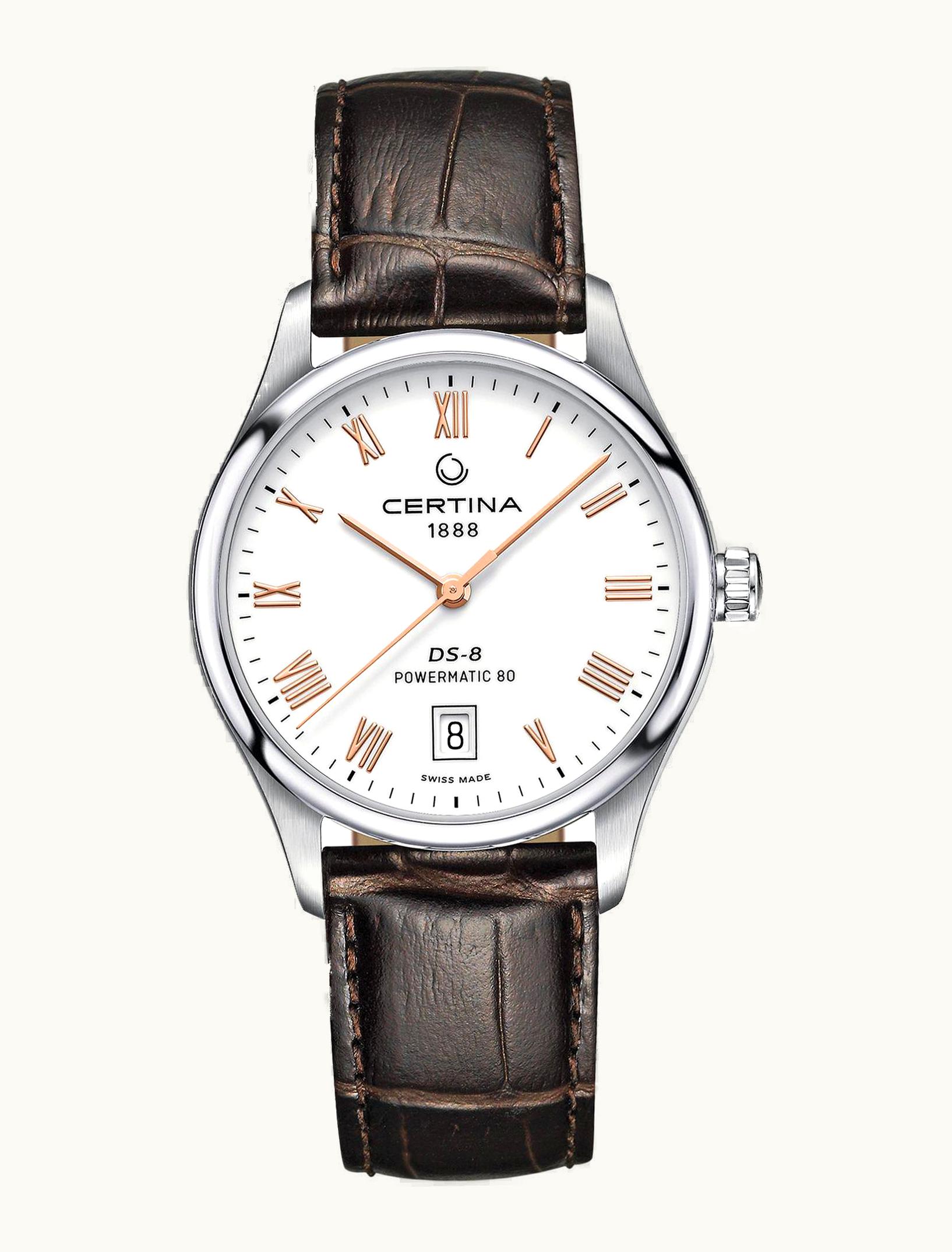 Certina DS-8 Powermatic Stainless Steel / White / Strap