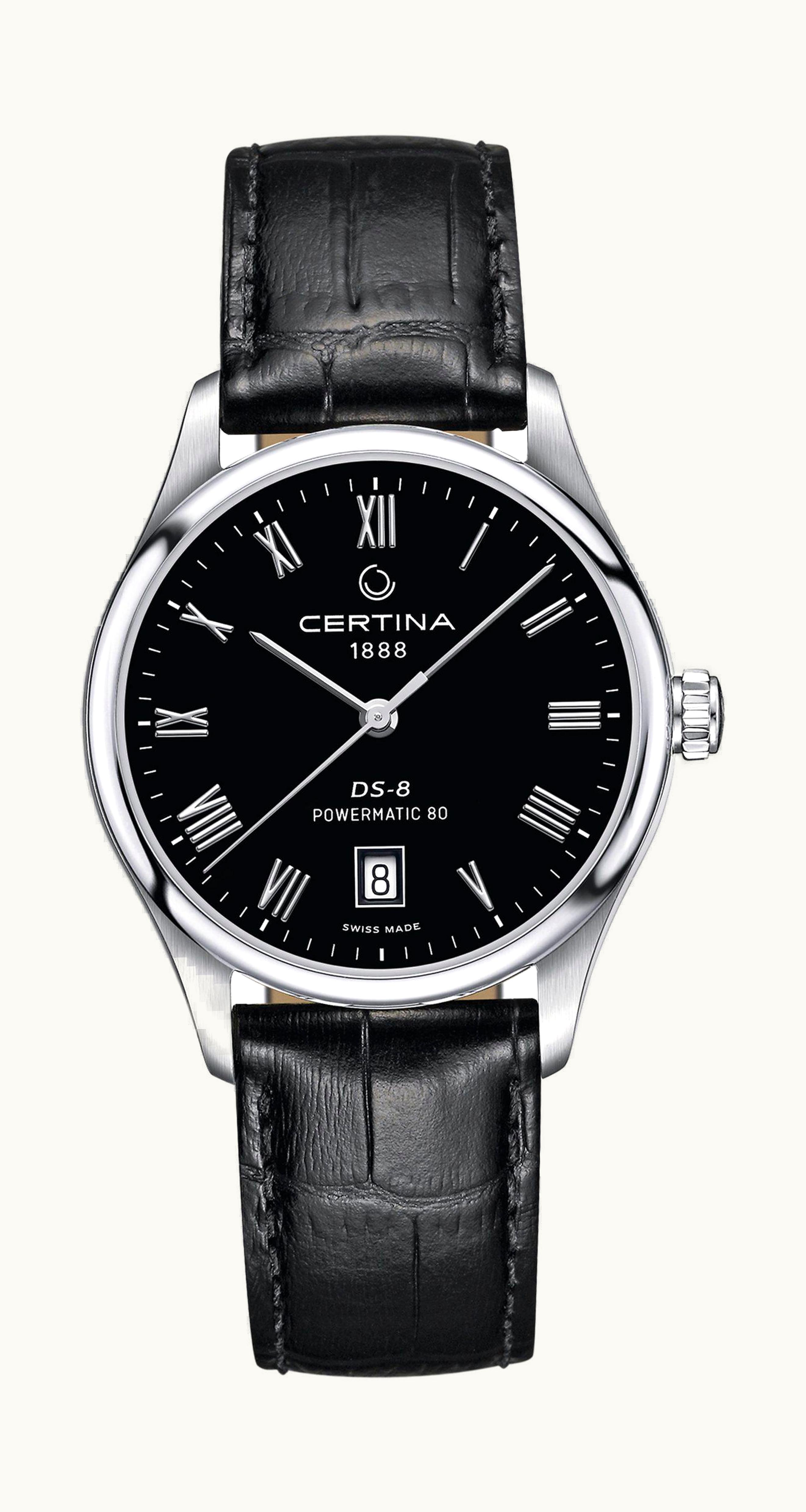 Certina DS-8 Powermatic Stainless Steel / Black / Strap