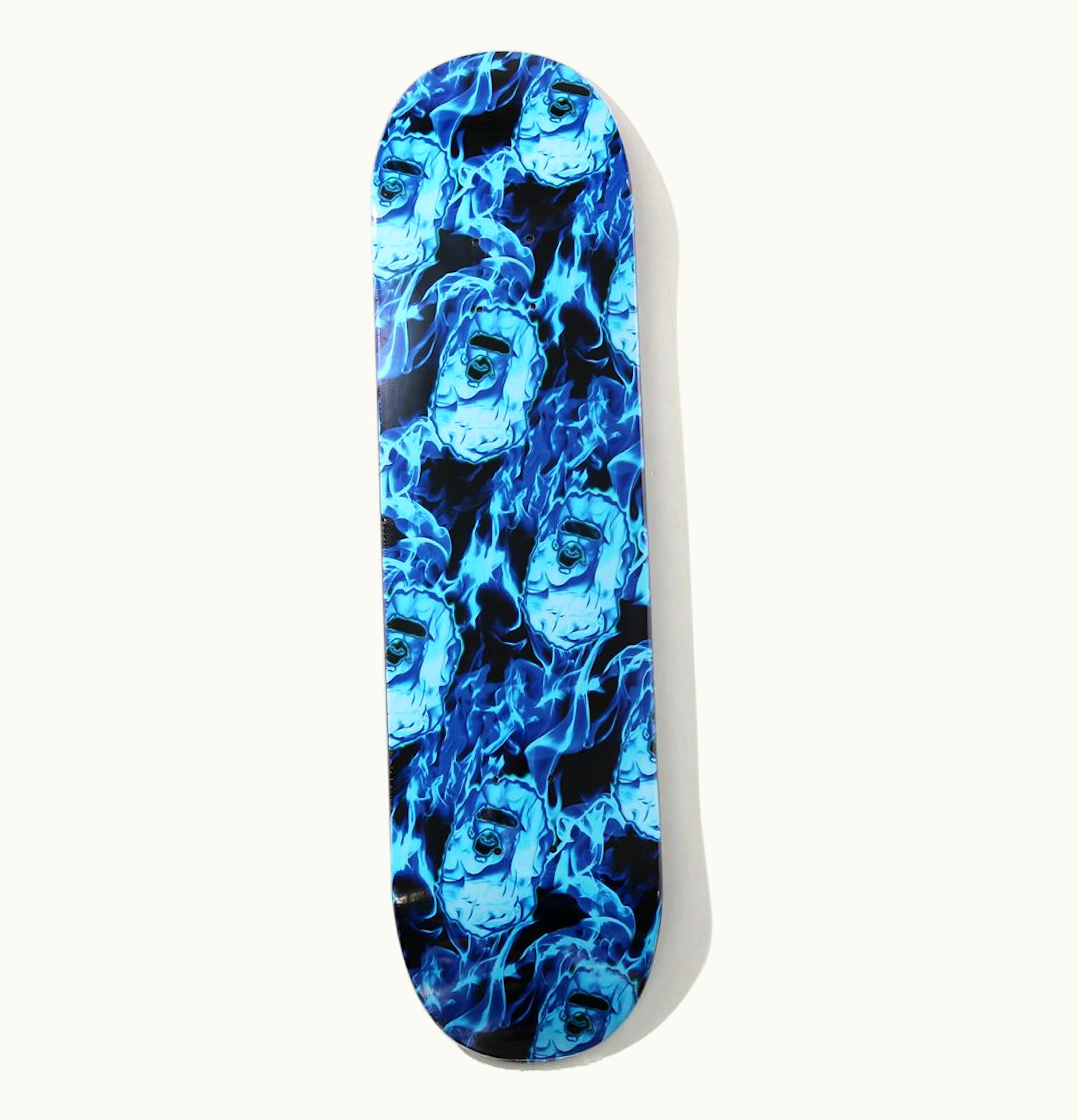 BAPE BAPE Flame Skateboard Blue