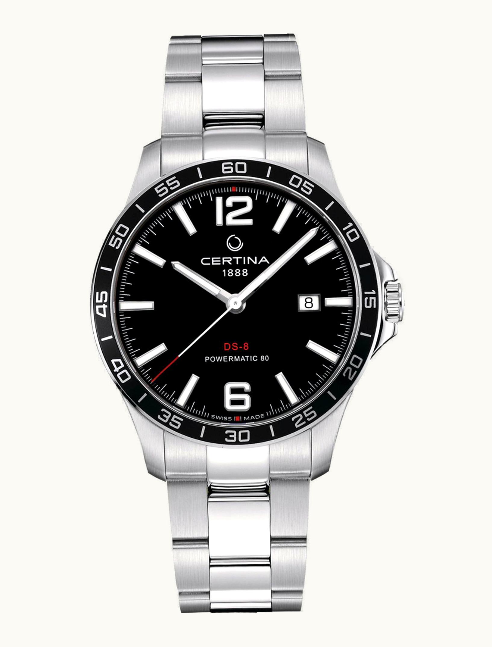 Certina DS-8 Powermatic Stainless Steel / Black / Bracelet