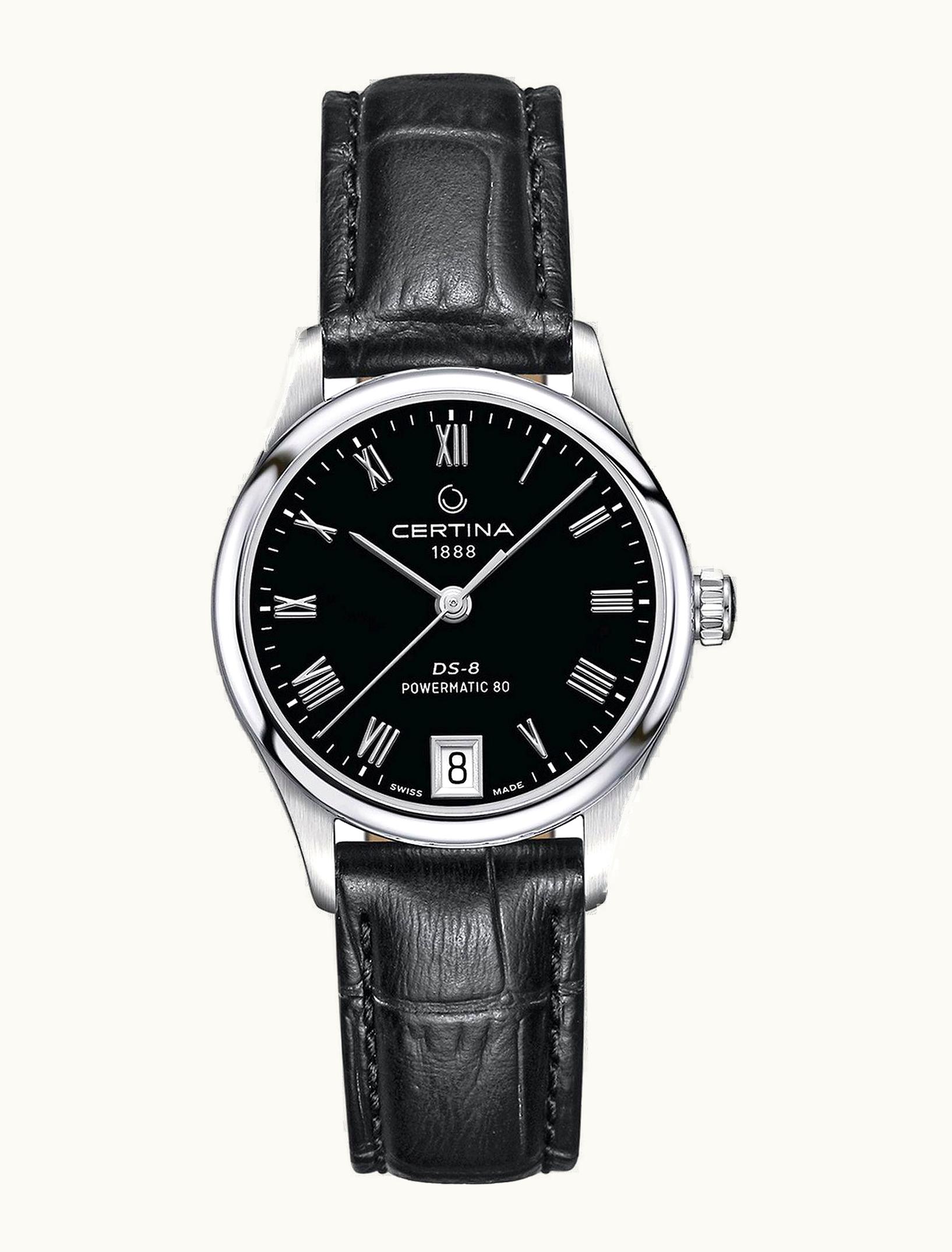Certina DS-8 Powermatic 80 Lady Stainless Steel / Black / Strap