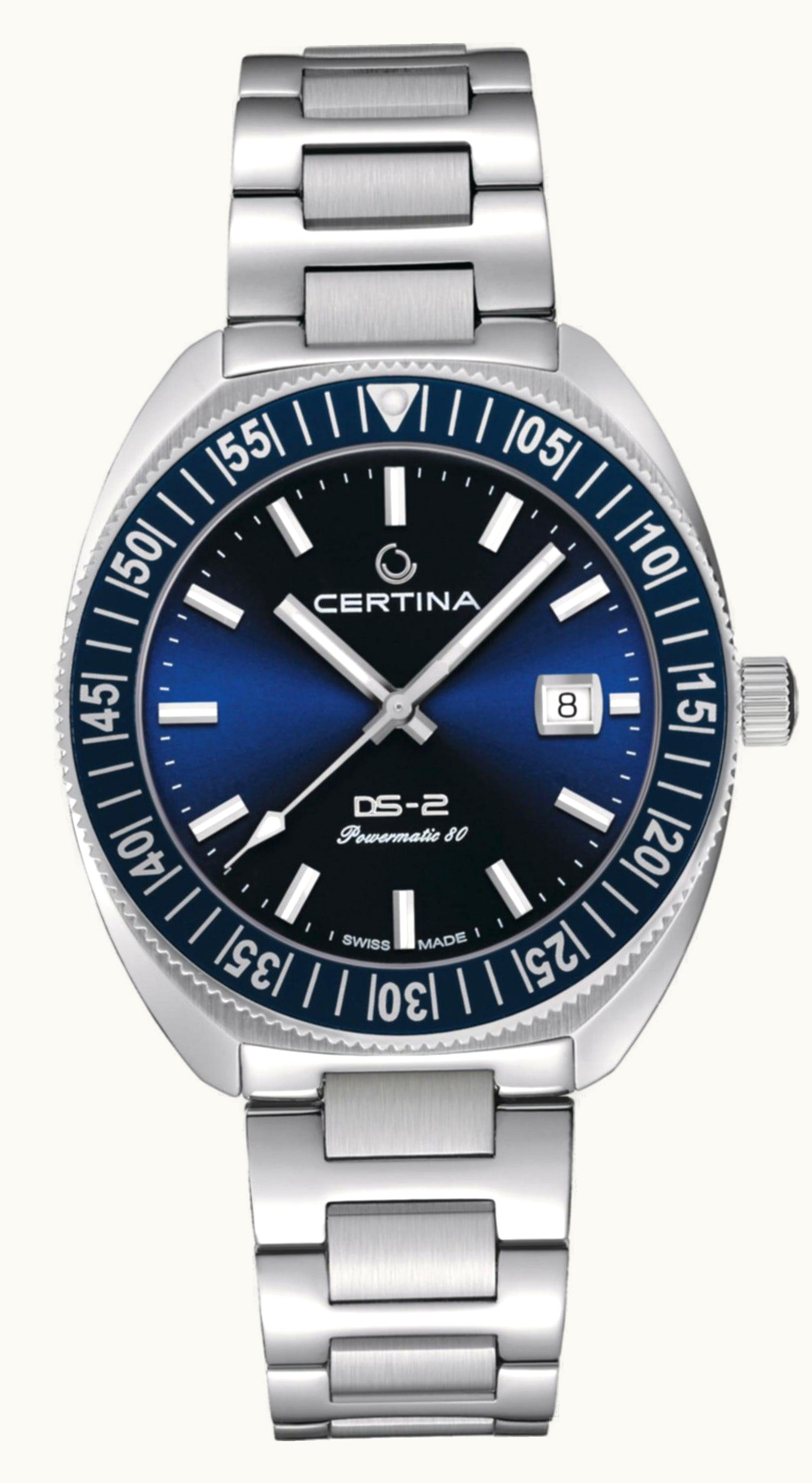 Certina DS-2 Turning Bezel Powermatic 80 Stainless Steel / Blue / Bracelet
