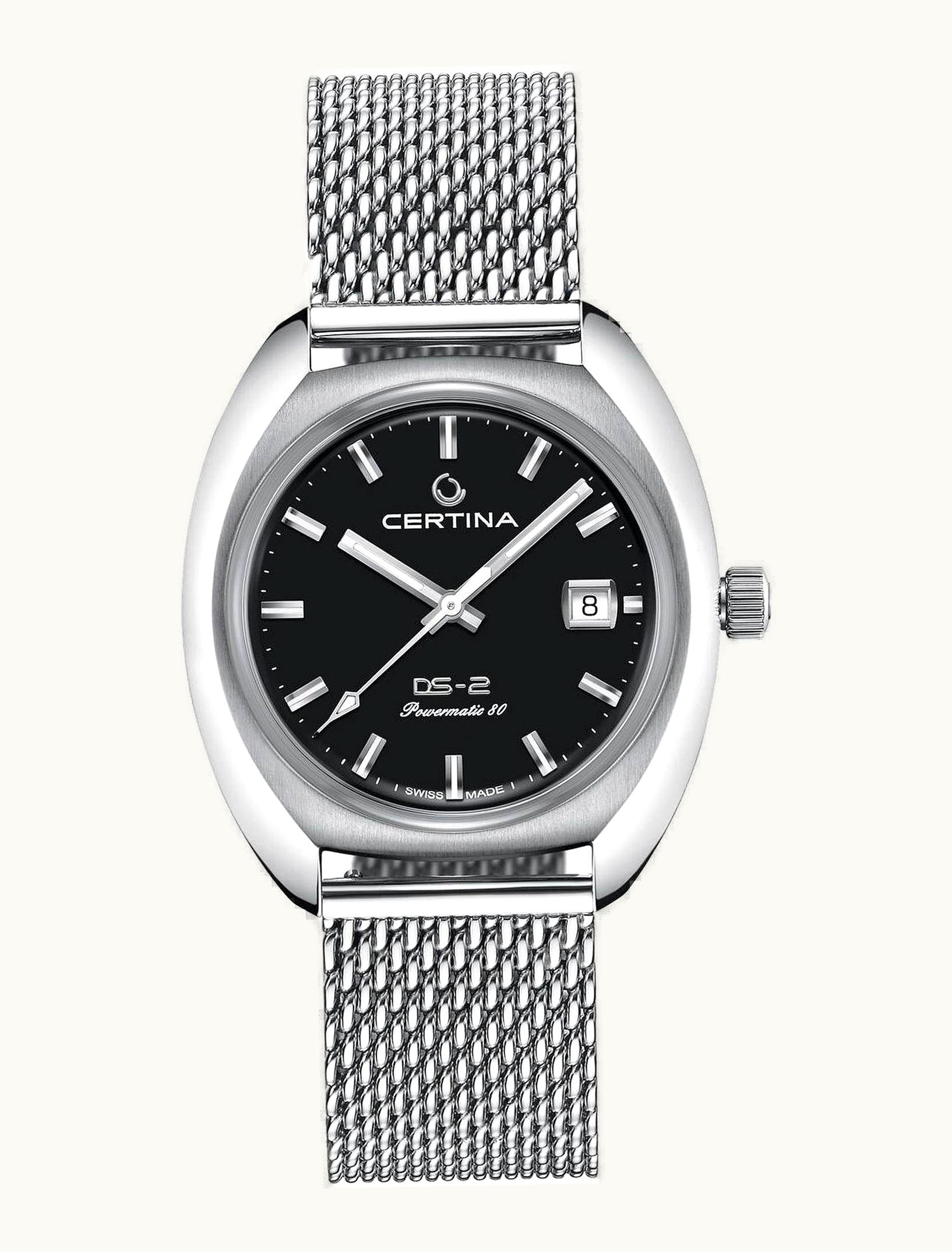 Certina DS-2 Powermatic 80 Stainless Steel / Black / Bracelet