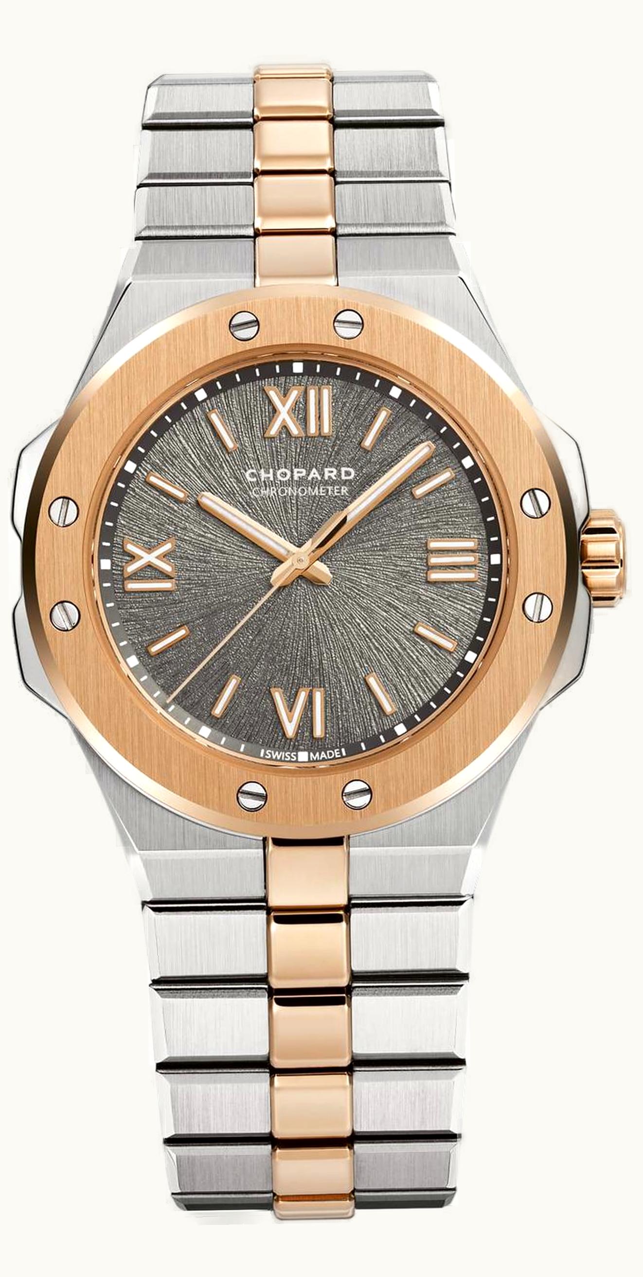 Chopard Alpine Eagle 36 Stainless Steel / Rose Gold / Grey