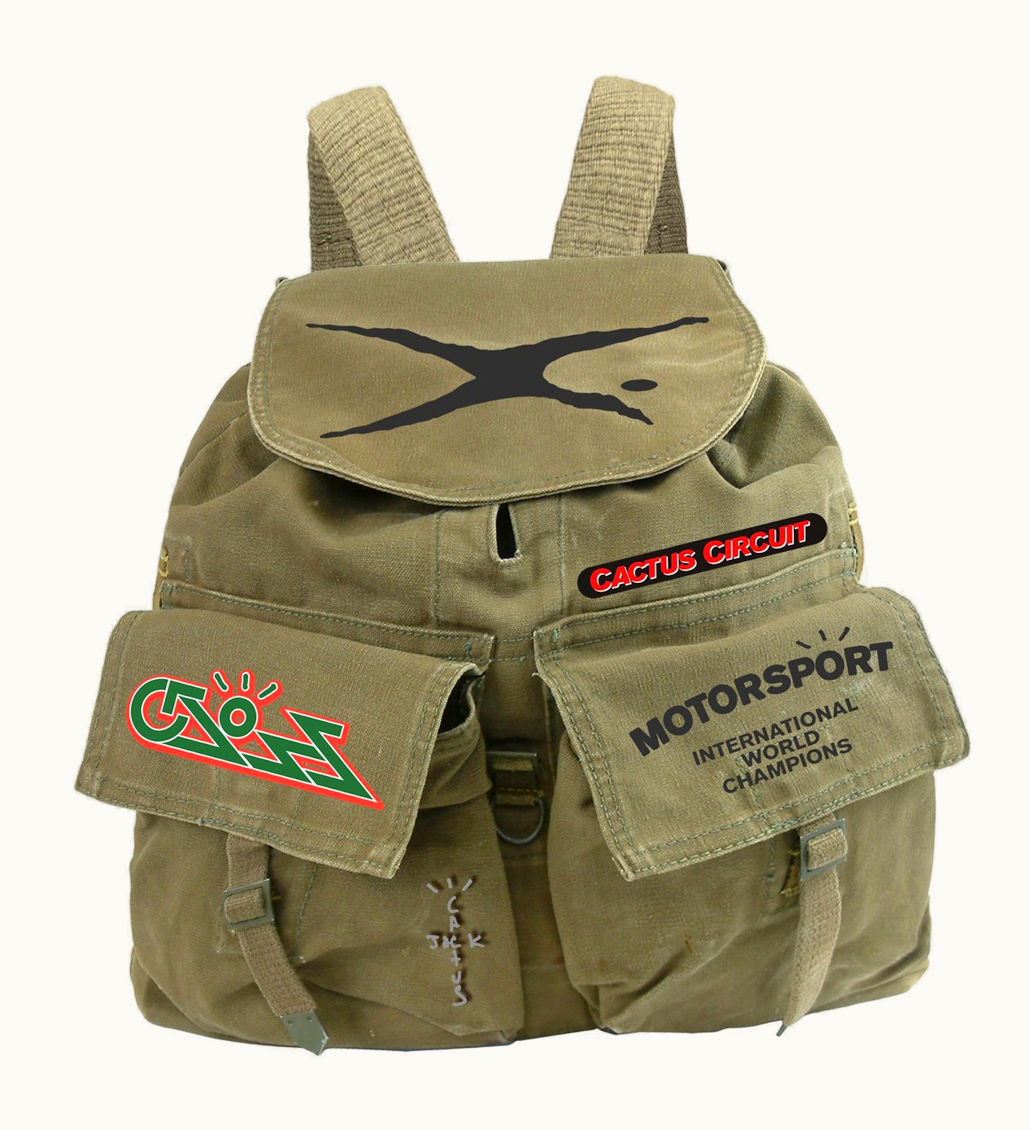 Travis Scott Travis Scott Cactus Jack Canvas Backpack Olive