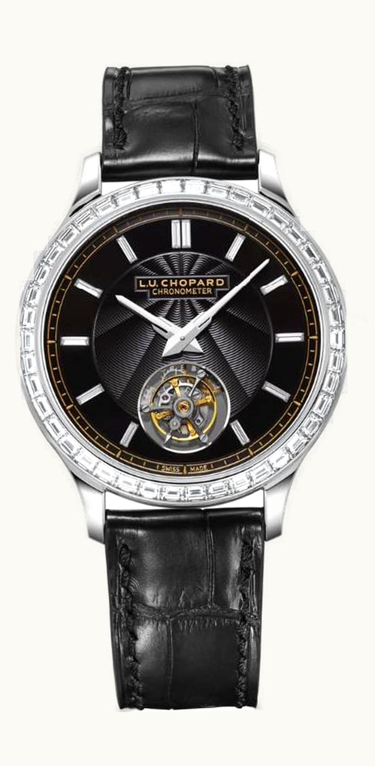 Chopard L.U.C Flying T Twin Platinum - Baguette / Black