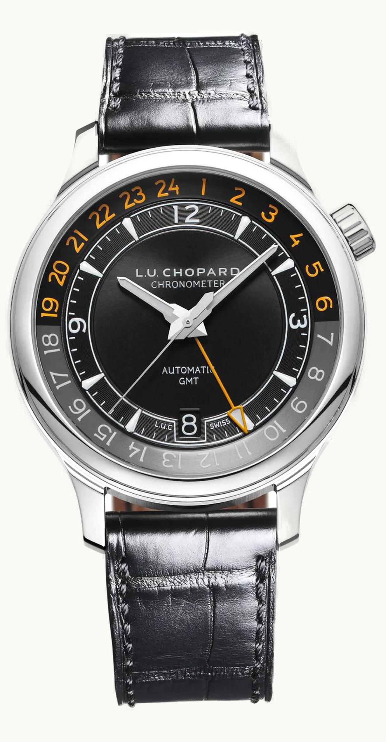 Chopard L.U.C Time GMT One Stainless Steel / Black