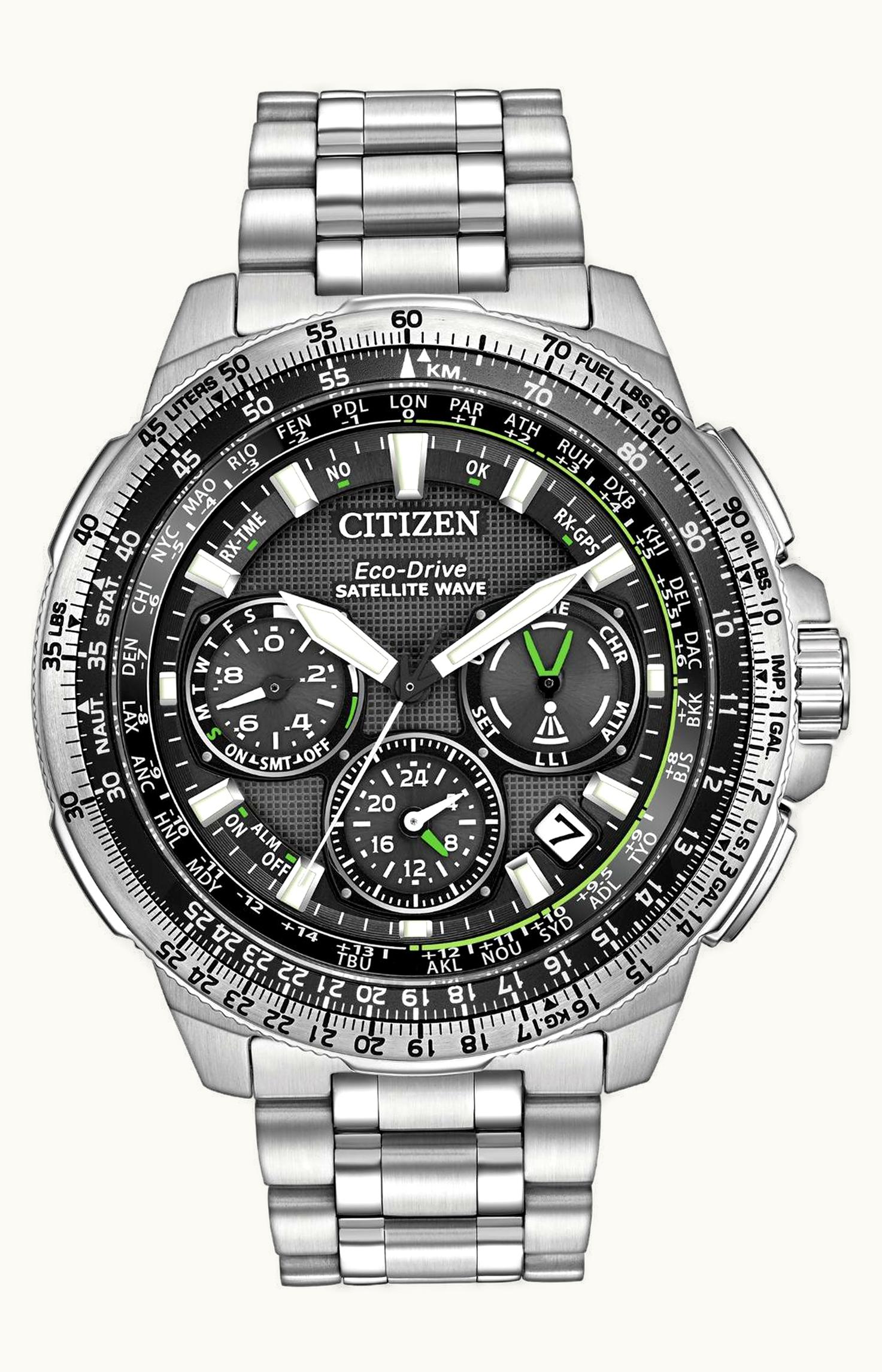 Citizen Navihawk GPS Stainless Steel / Black / Bracelet