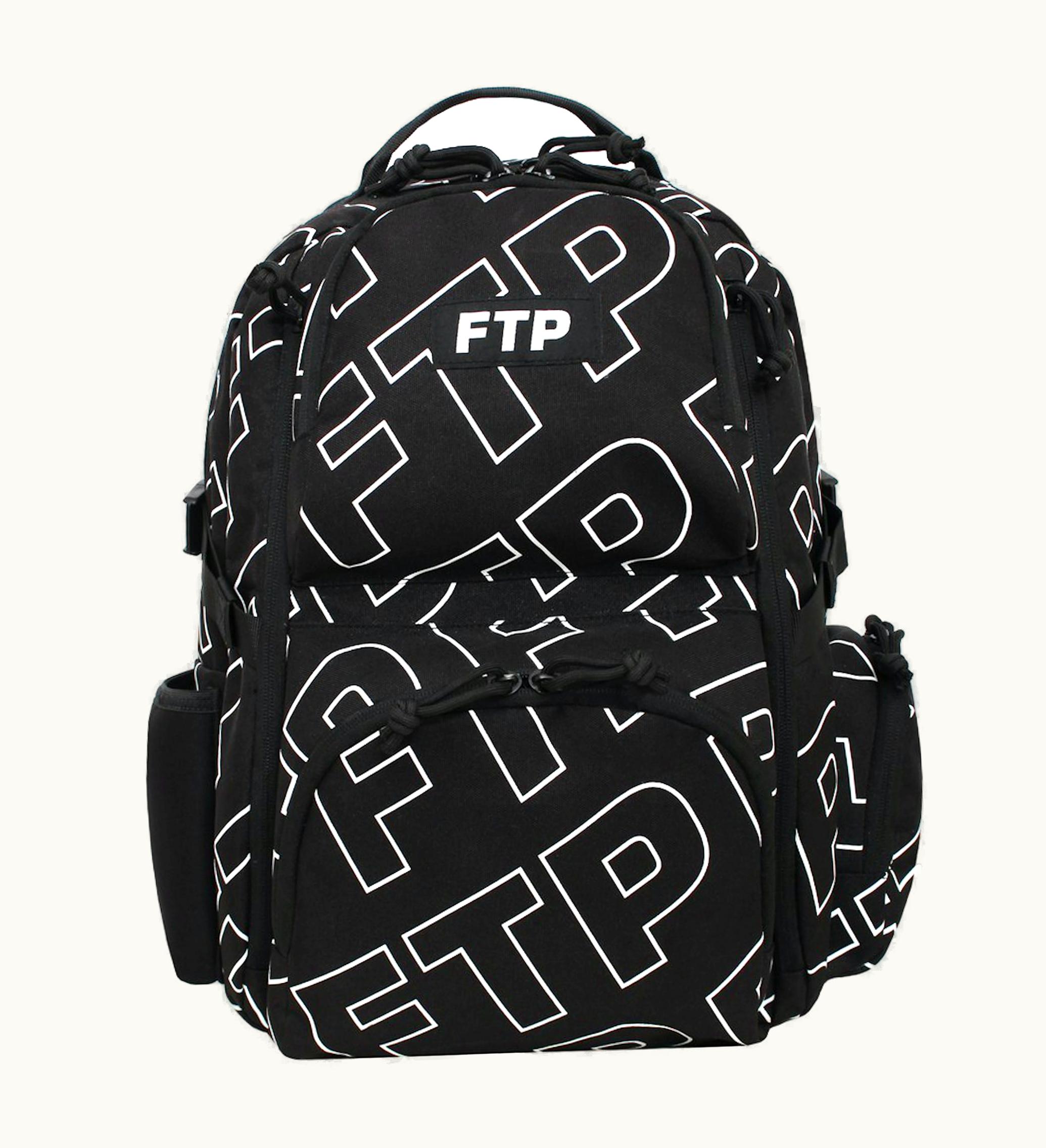 FTP FTP All Over Outline Logo Backpack Black