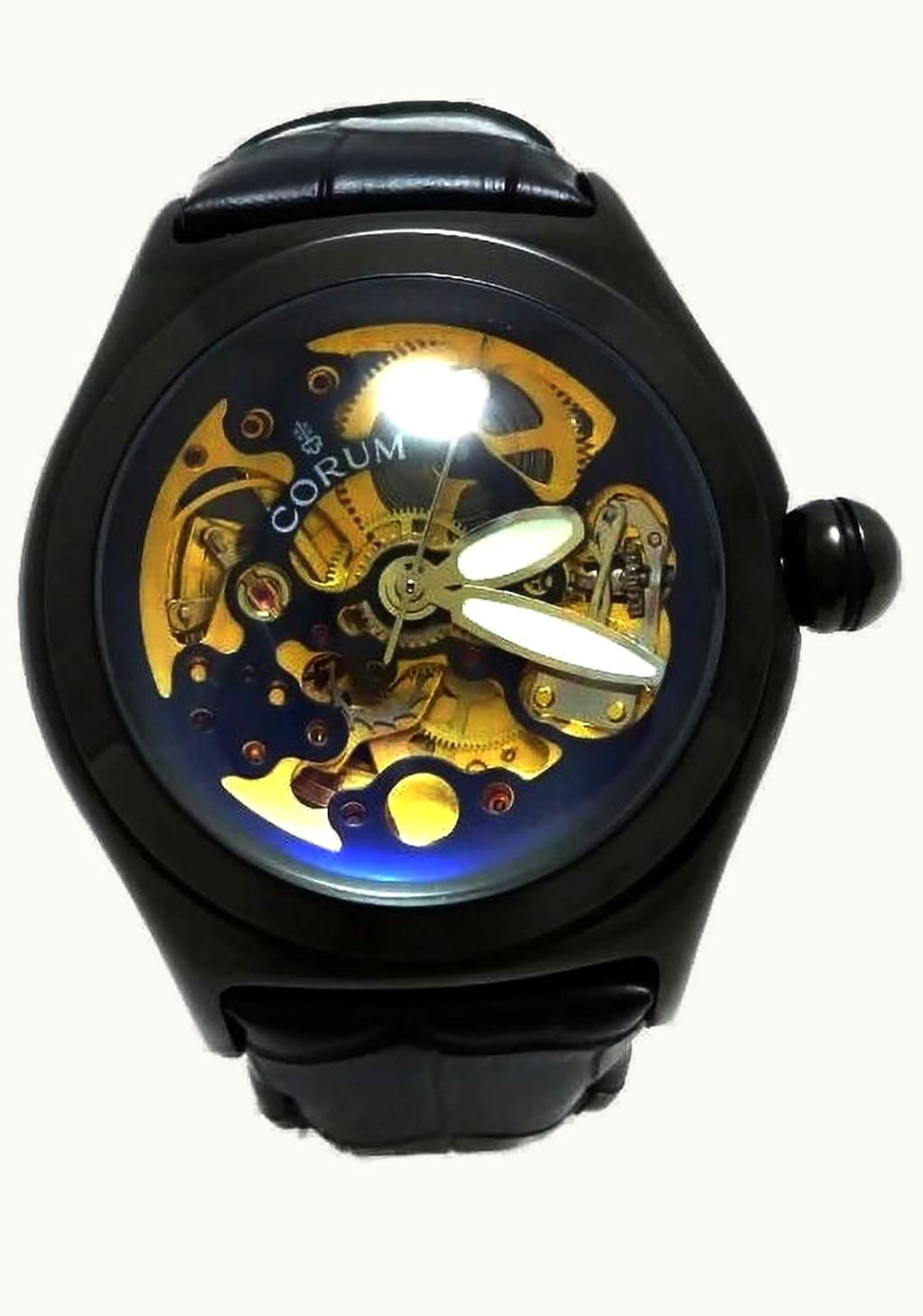 Corum Big Bubble Magical 52 PVD Titanium / Wire Frame / Rubber