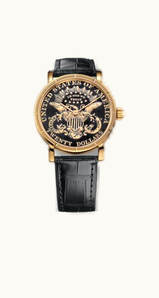 Corum Coin Watch Automatic Gold $20 Double Eagle PVD
