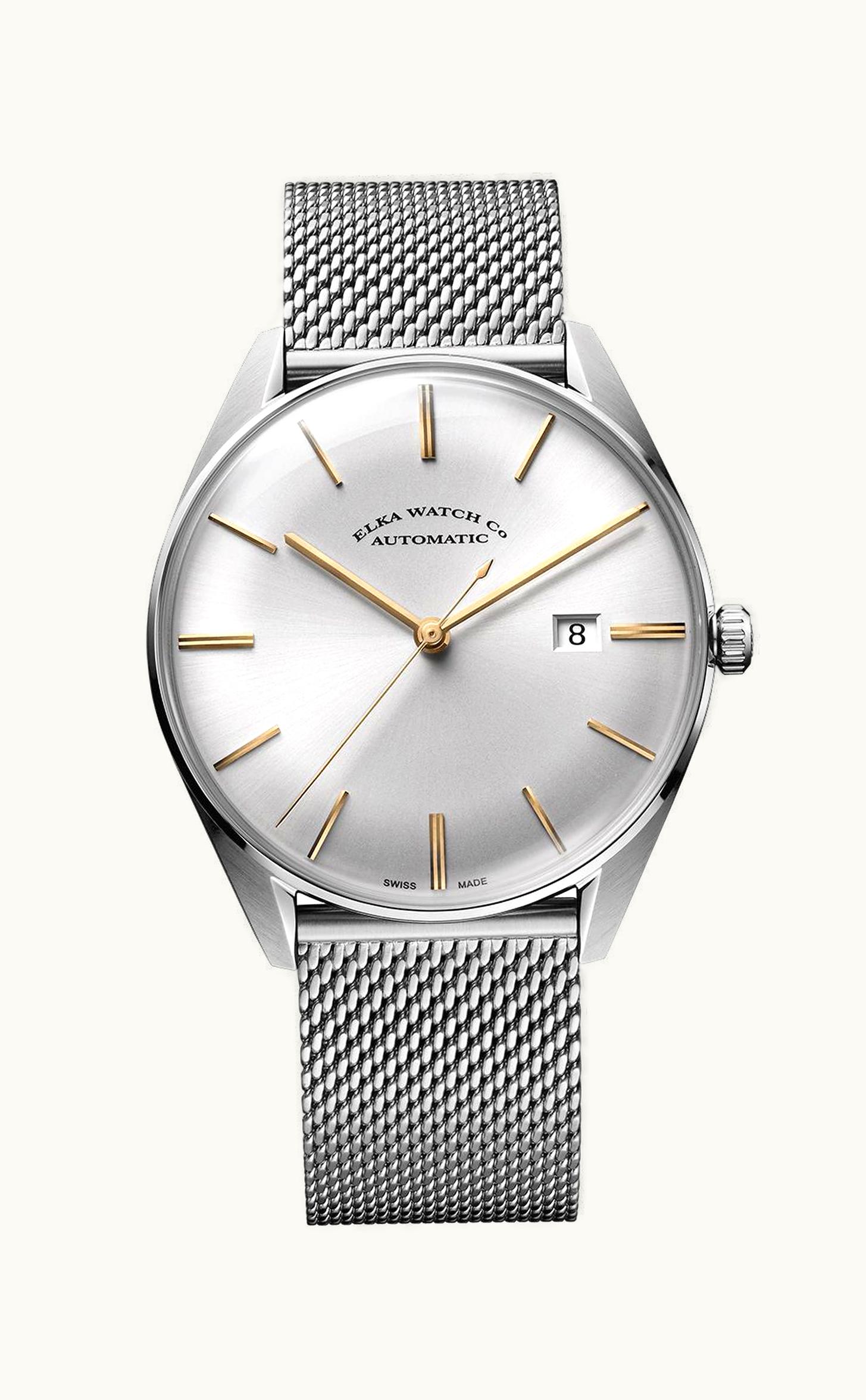 Elka Watch Co. D-Series Stainless Steel / Silver / Milanese